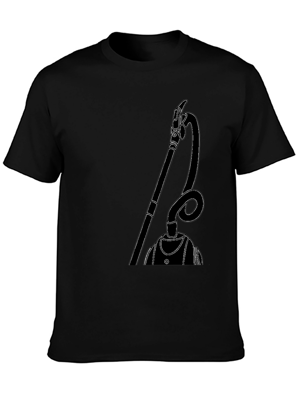 Modern Vacuum Cleaner Graphic Tee - Black