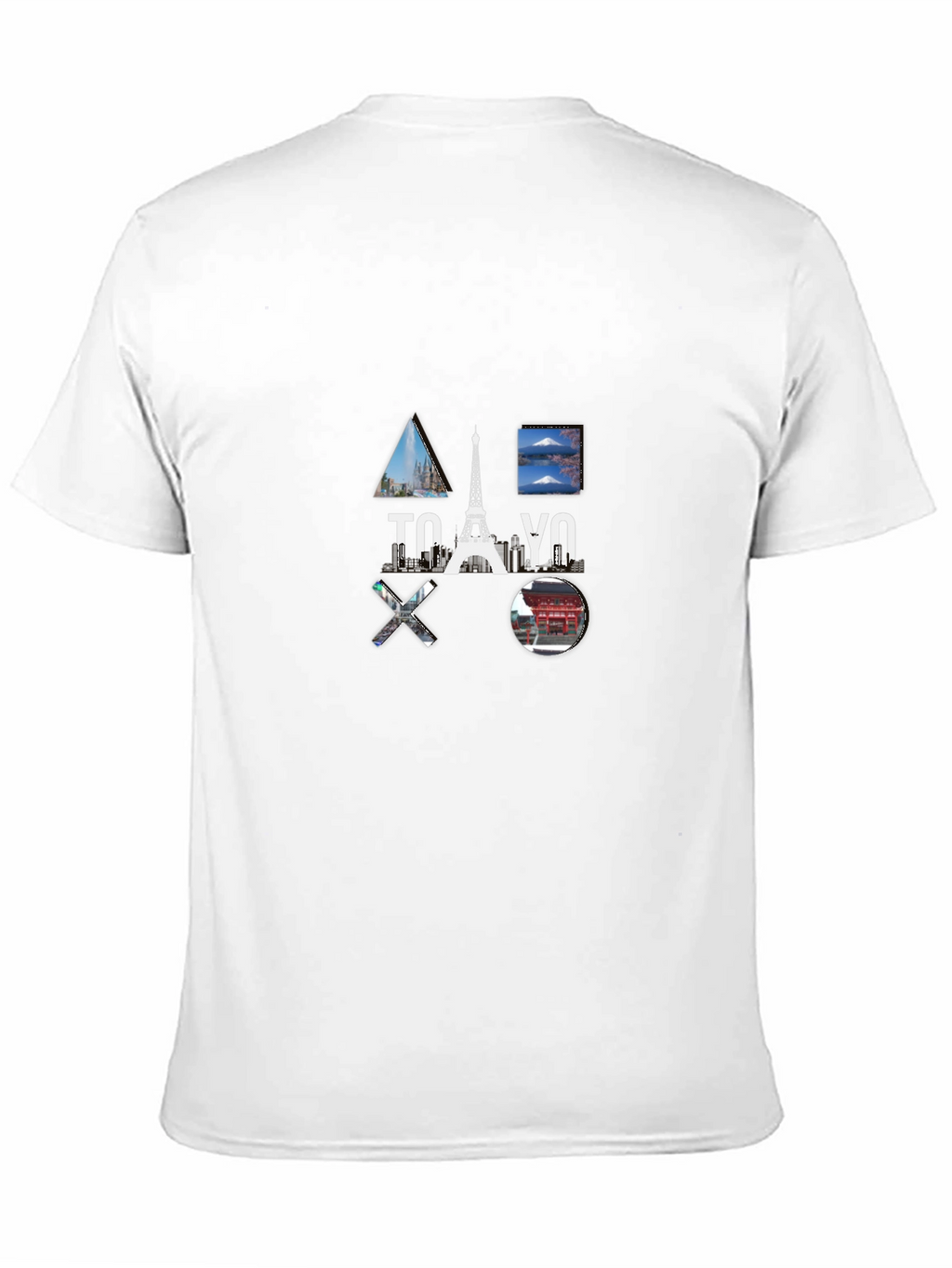 Tokyo Paris T-Shirt Black Cotton Graphic Tee