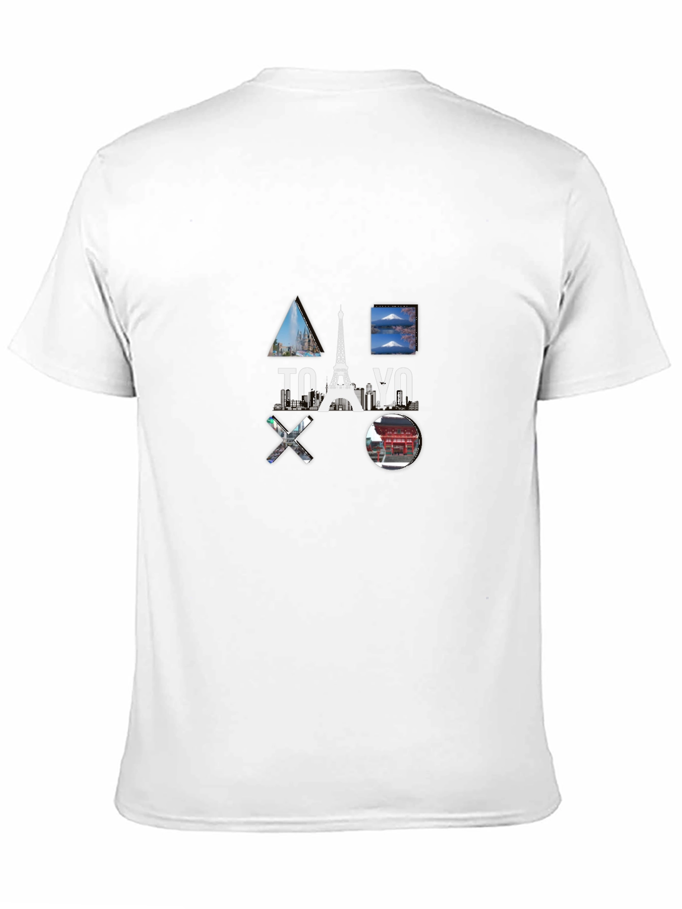 Tokyo Paris T-Shirt Black Cotton Graphic Tee
