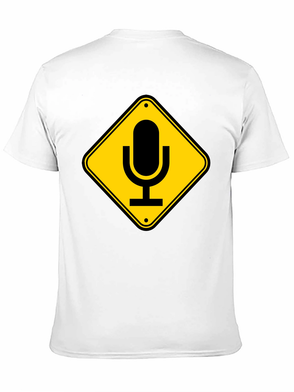 Mic Crossing Sign Black Graphic T-Shirt