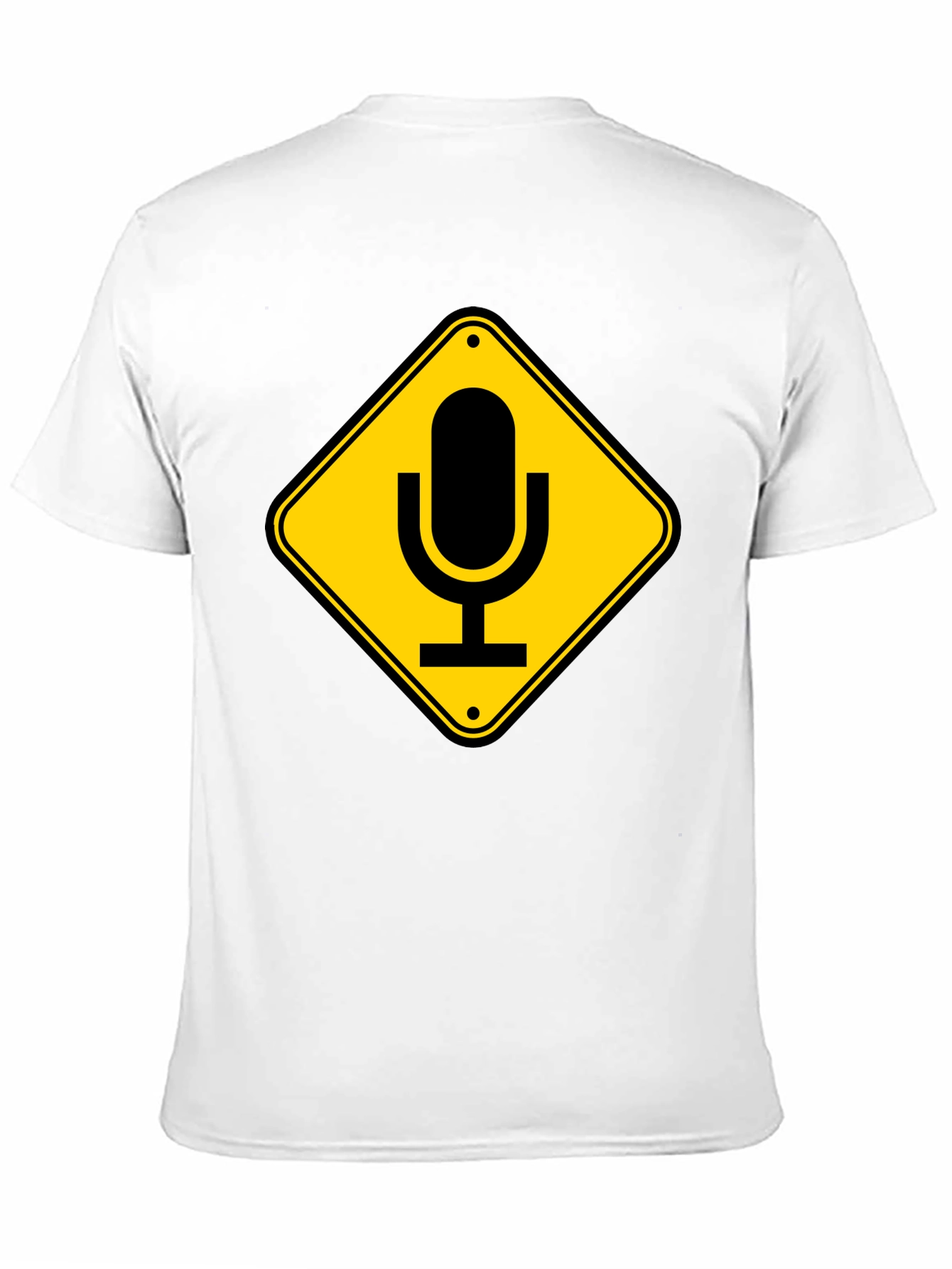 Mic Crossing Sign Black Graphic T-Shirt