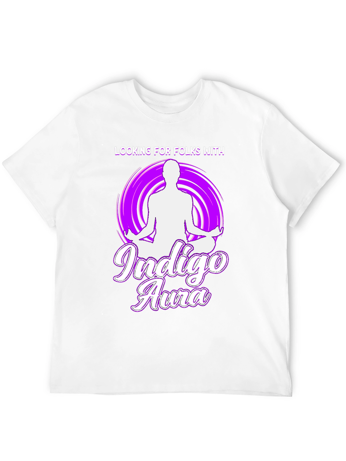 Indigo Aura T-Shirt - Meditating Design