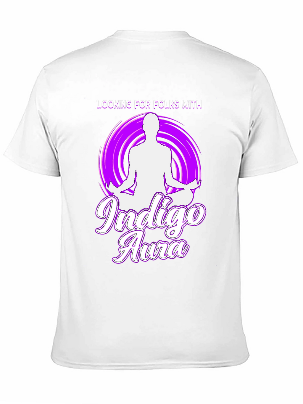 Indigo Aura T-Shirt - Meditating Design