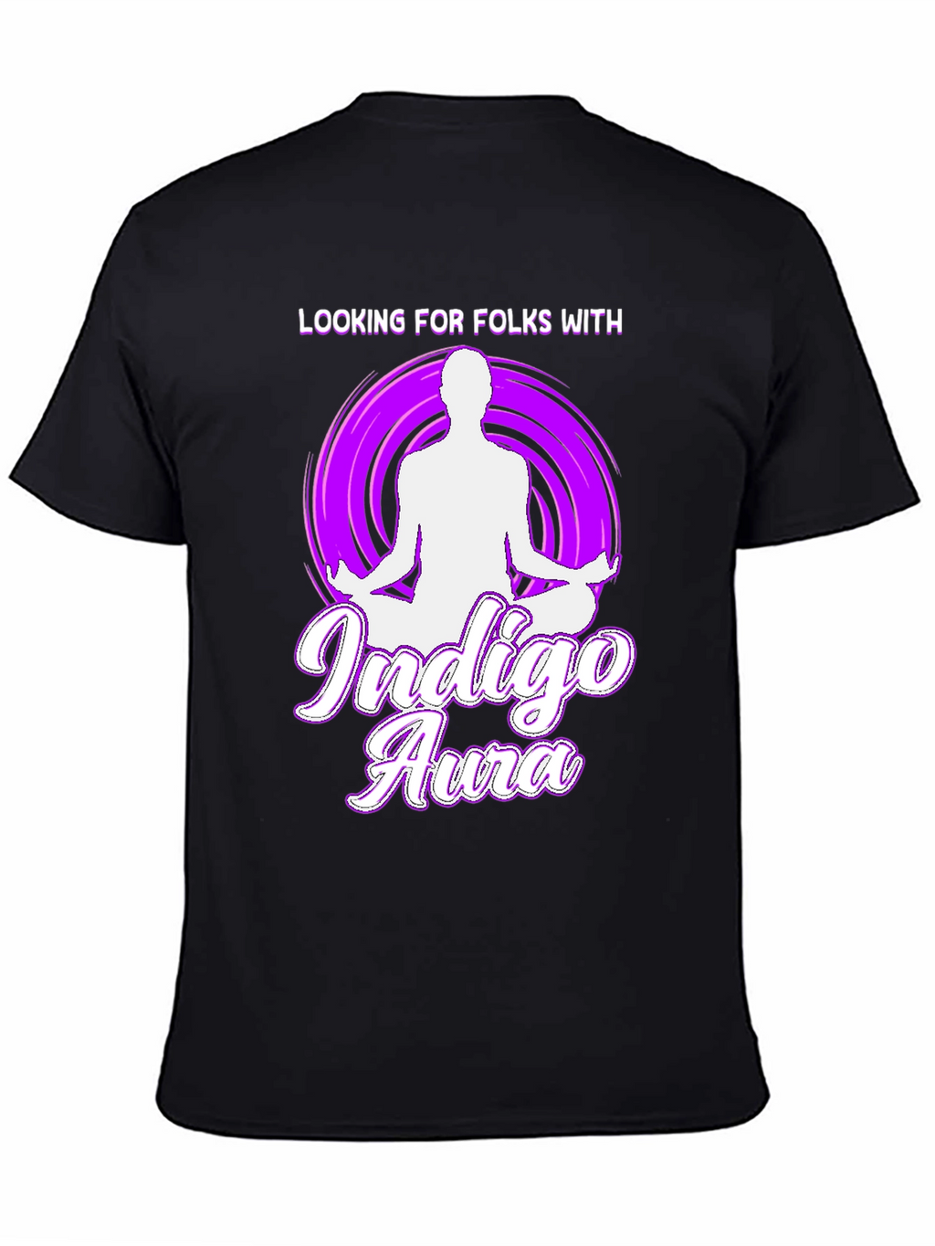 Indigo Aura T-Shirt - Meditating Design
