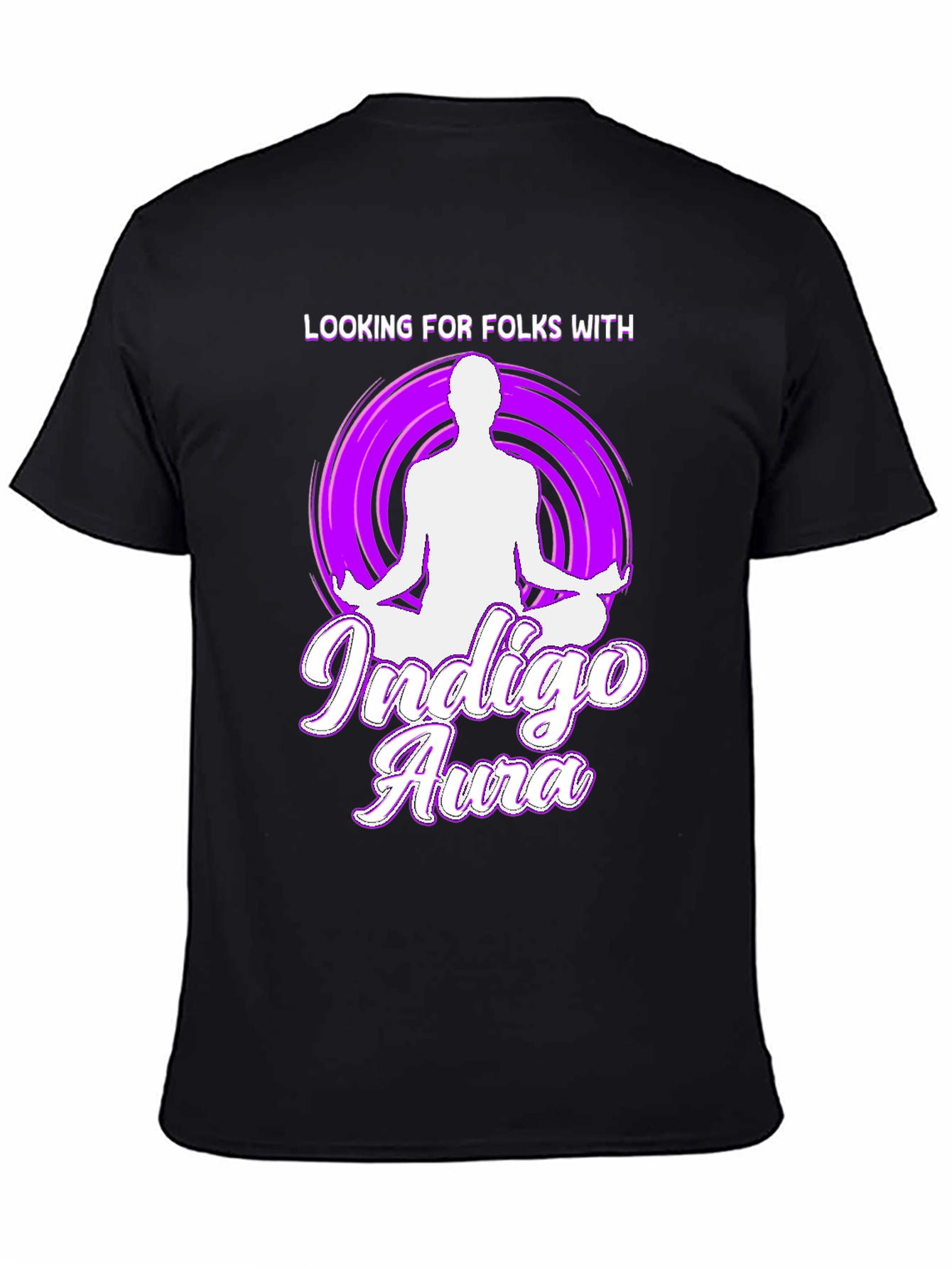 Indigo Aura T-Shirt - Meditating Design