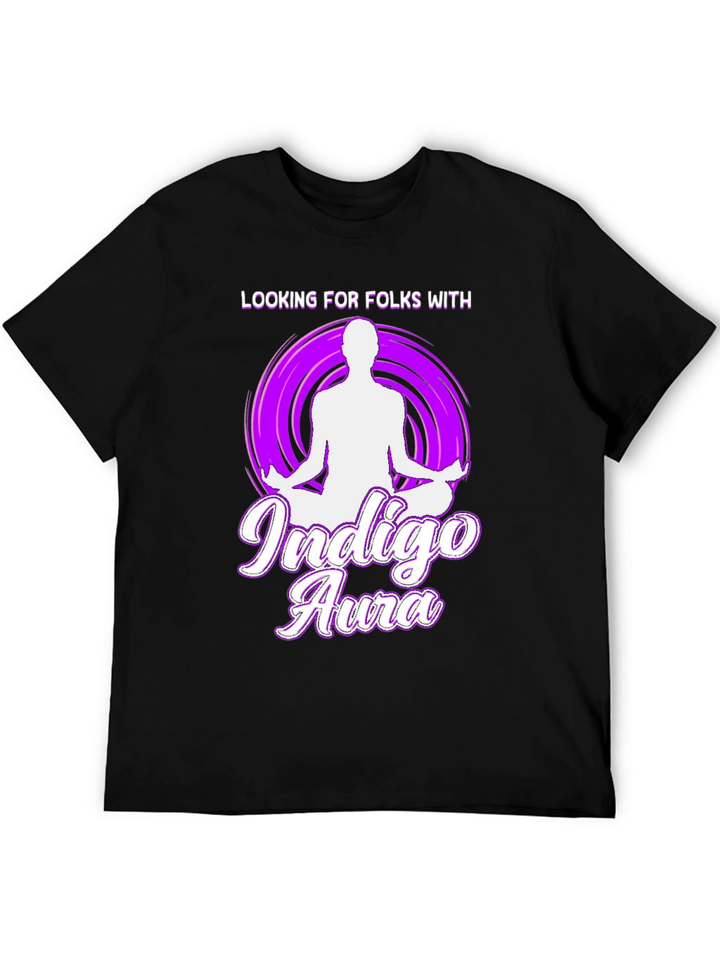 Indigo Aura T-Shirt - Meditating Design