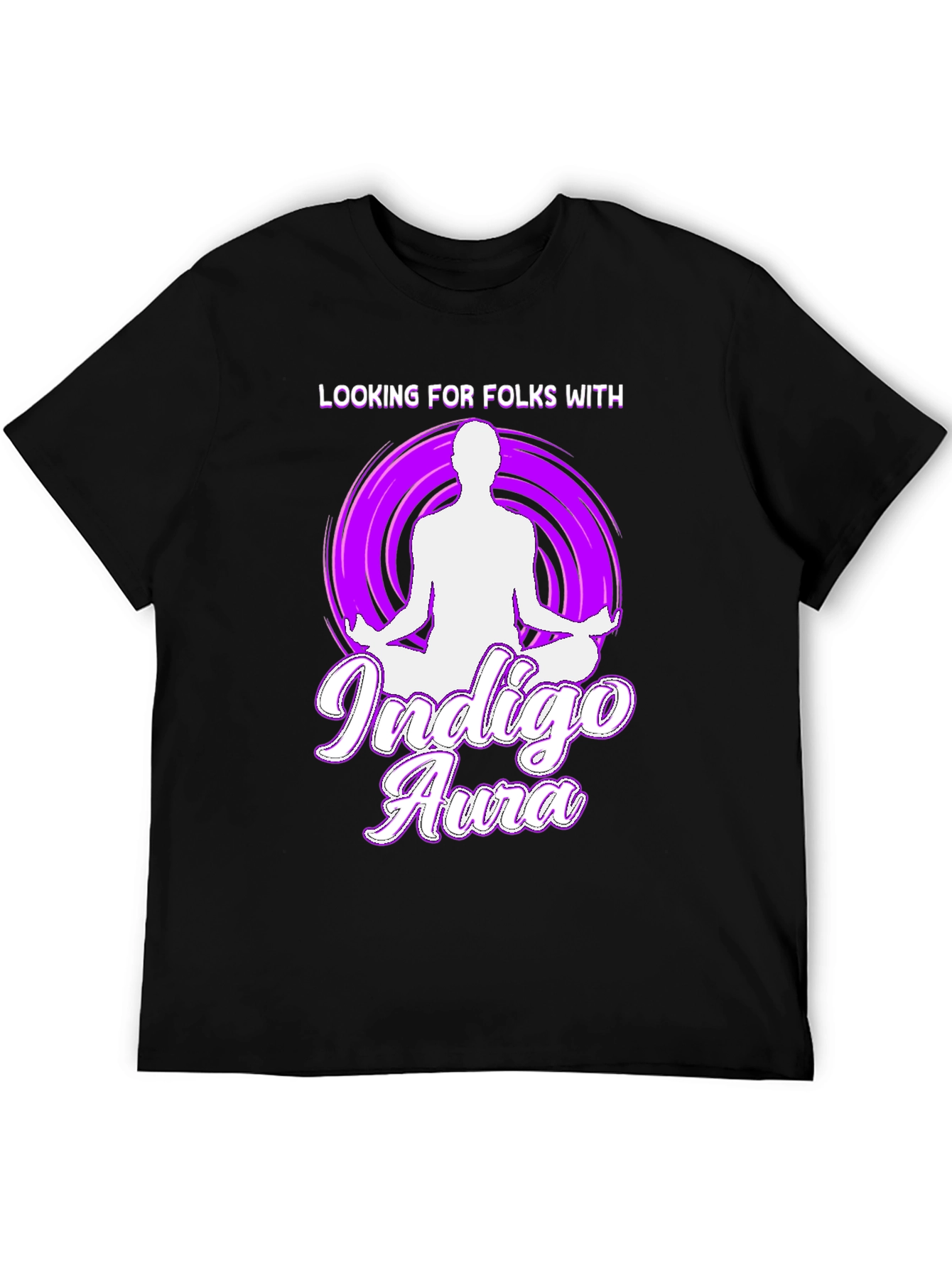 Indigo Aura T-Shirt - Meditating Design