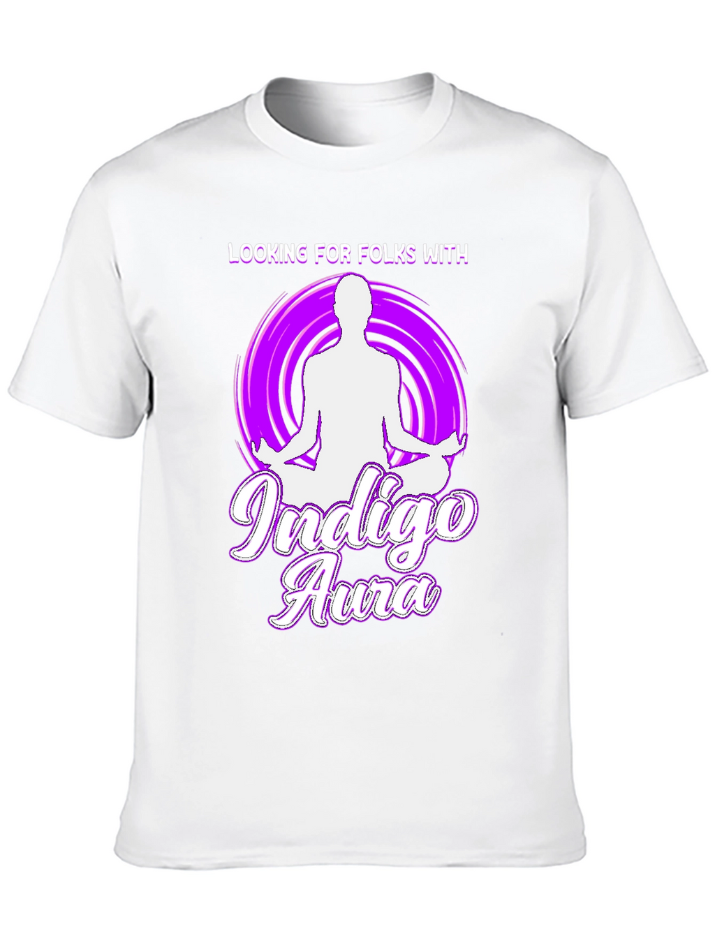 Indigo Aura T-Shirt - Meditating Design