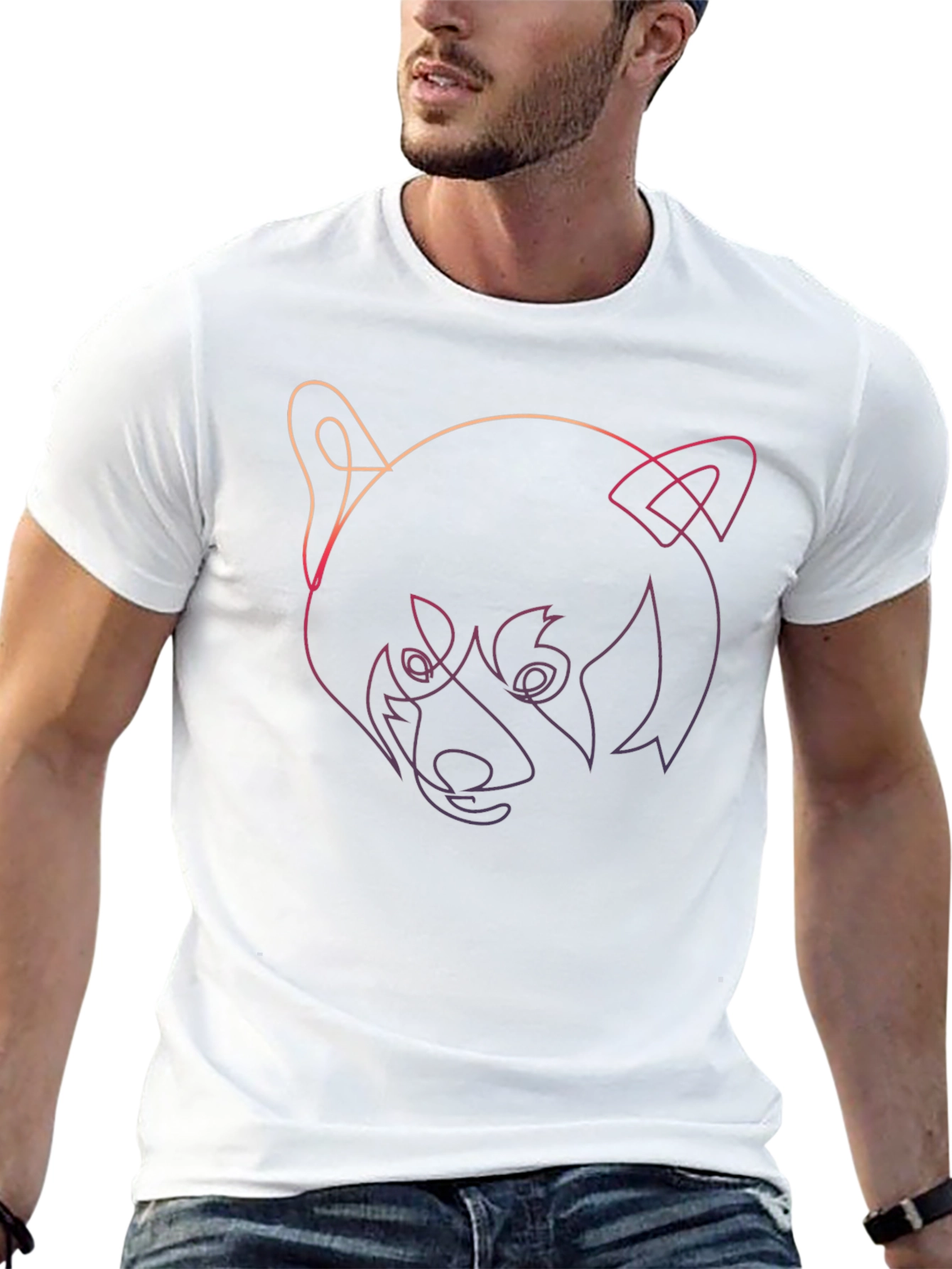Red Panda Outline Graphic Tee