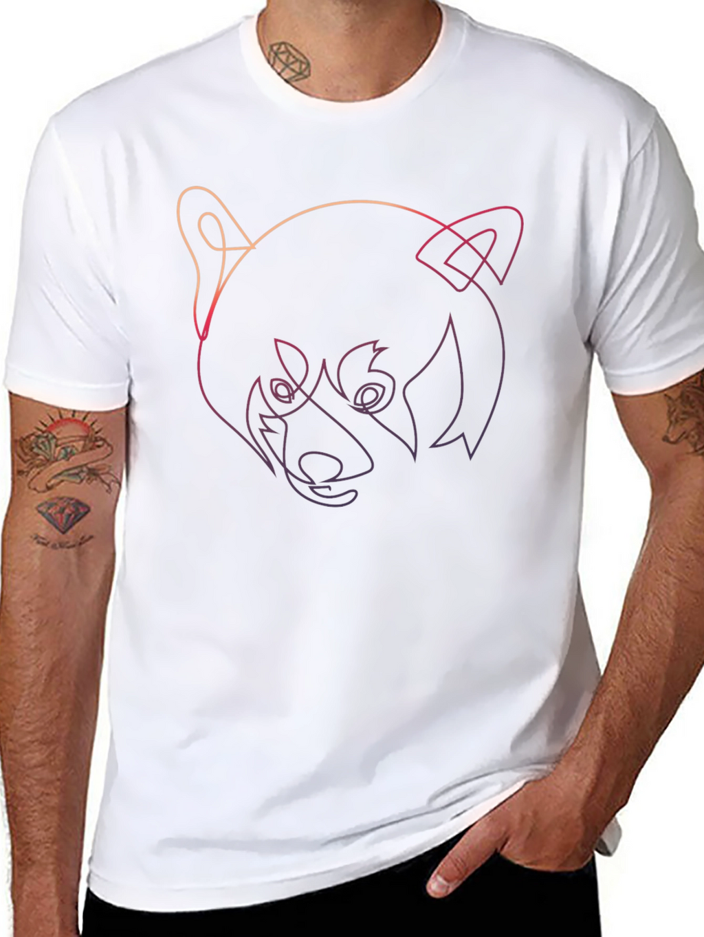 Red Panda Outline Graphic Tee