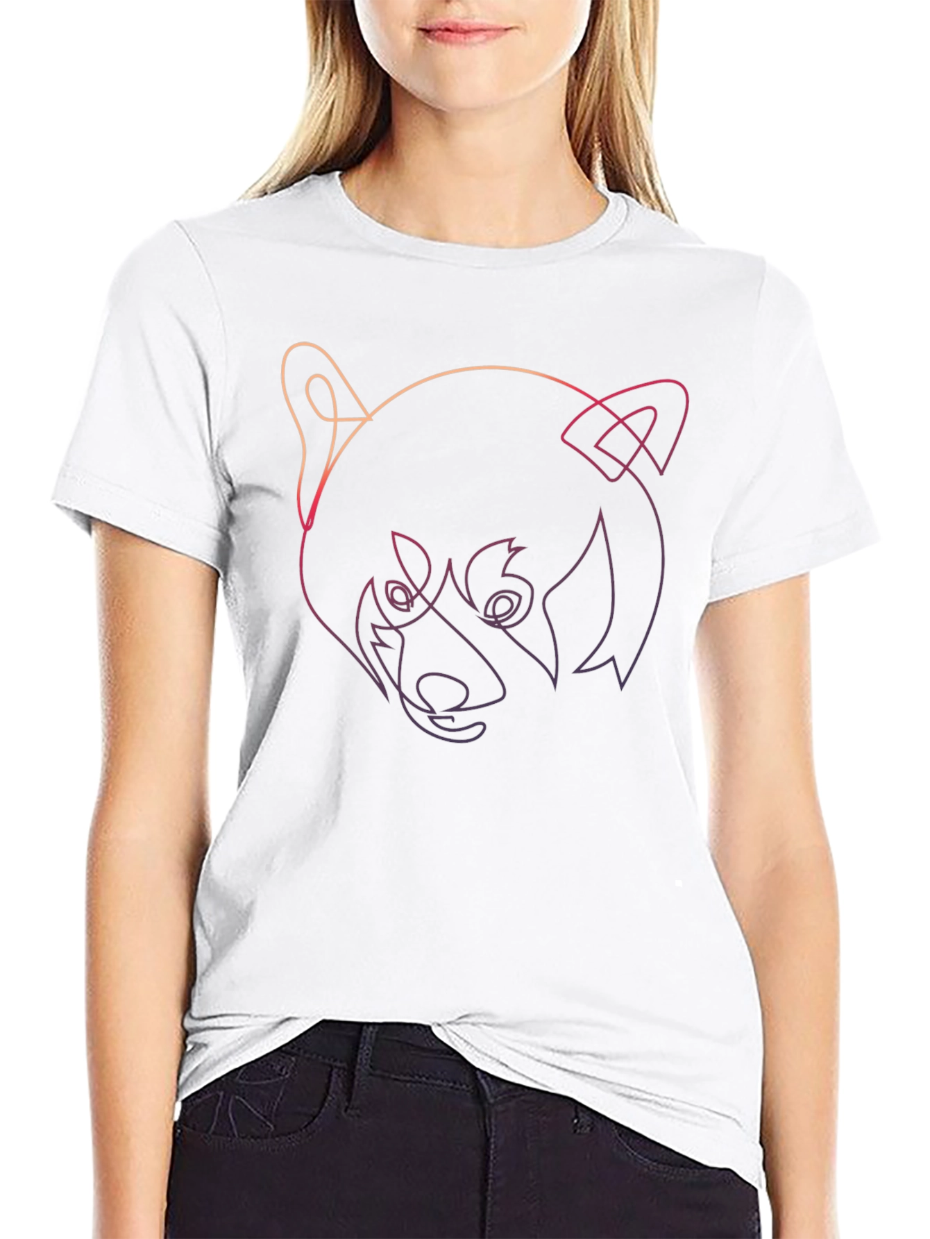 Red Panda Outline Graphic Tee