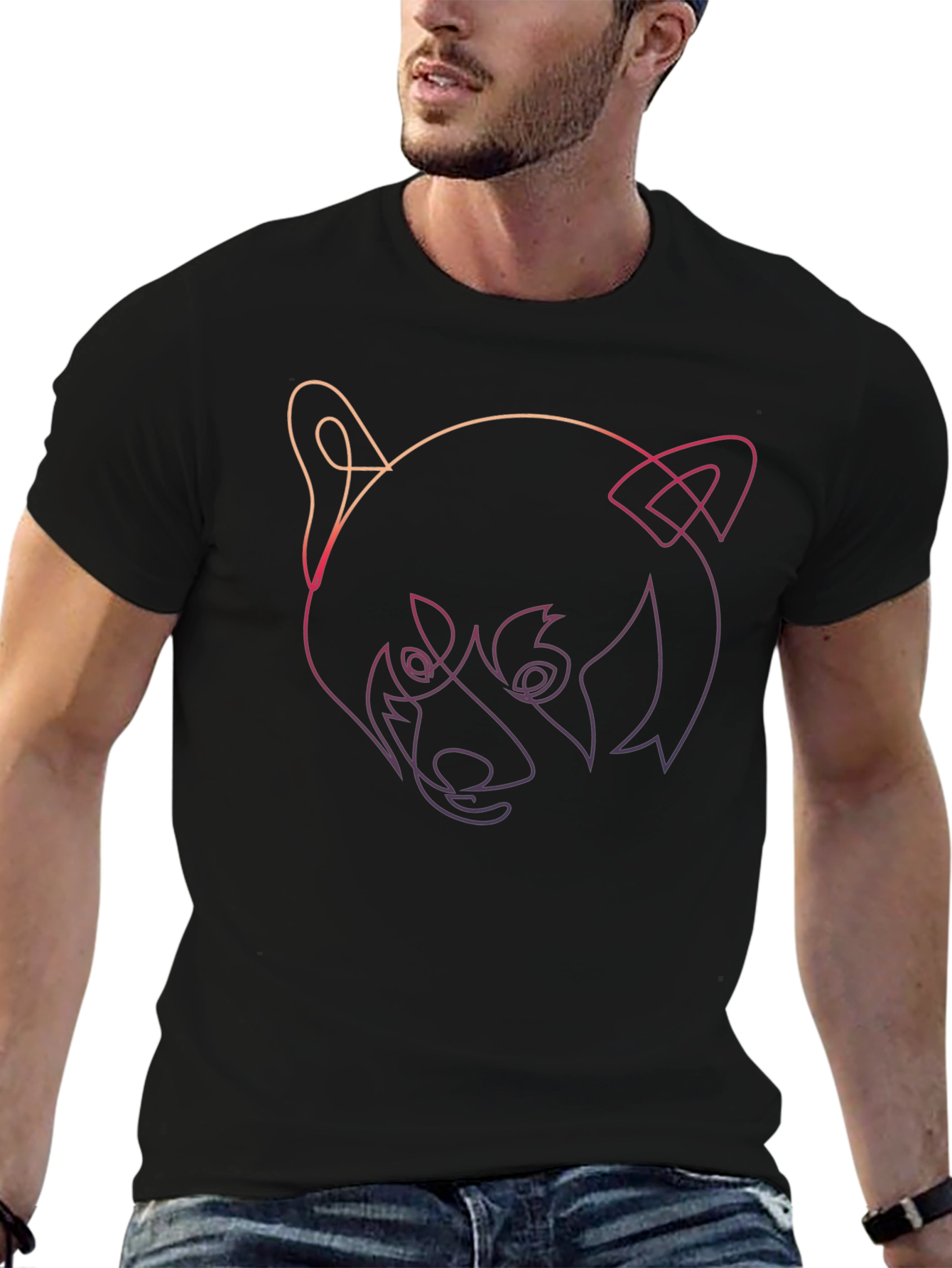 Red Panda Outline Graphic Tee