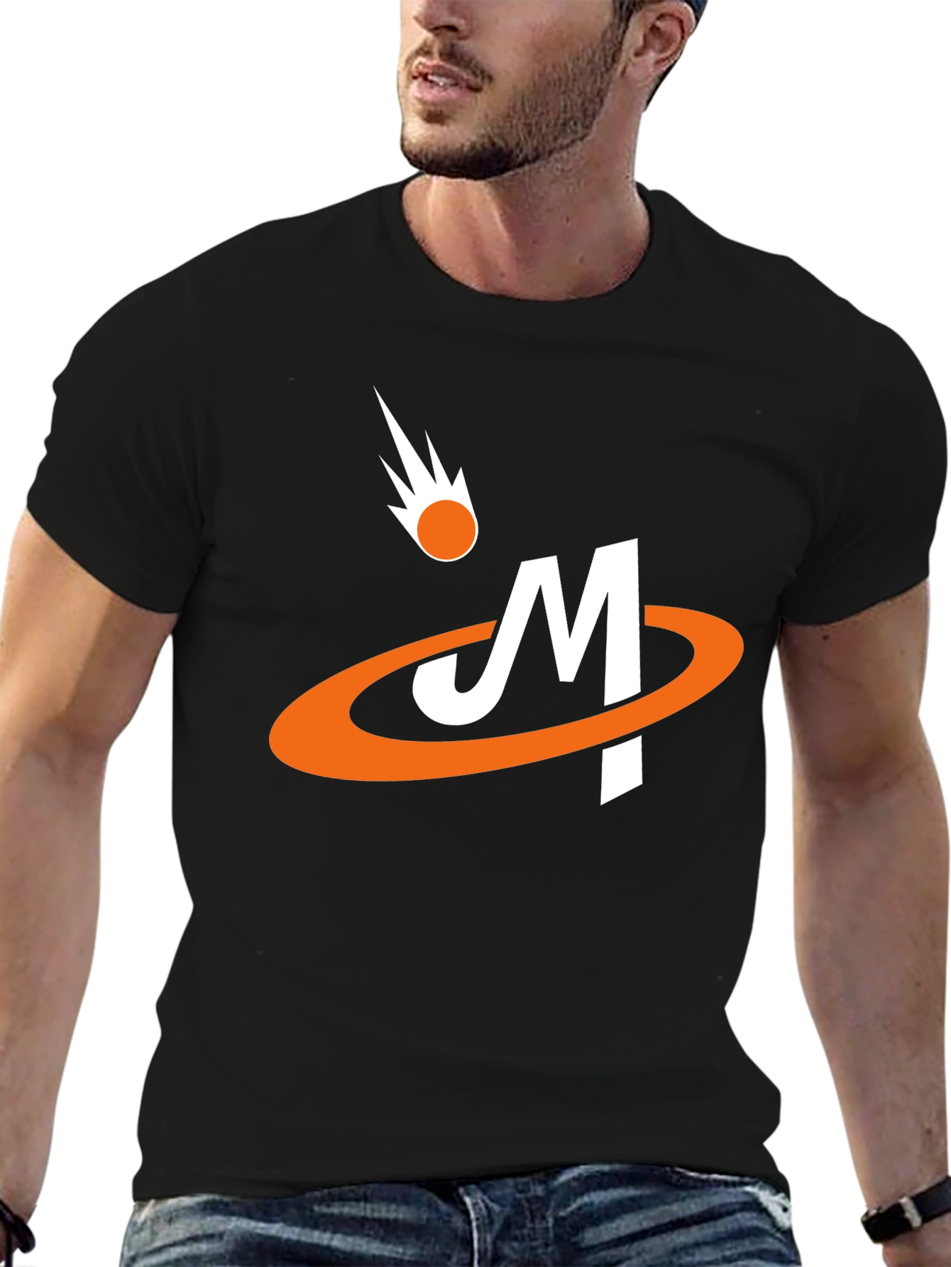 Retro Comet M Graphic Tee - Black Cotton Blend