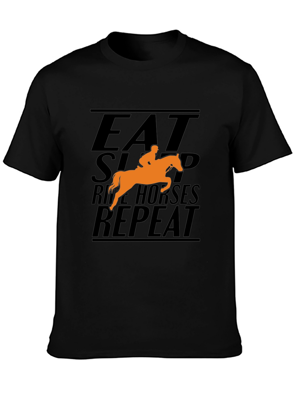 Eat Sleep Ride Horses Repeat Graphic T-Shirt
