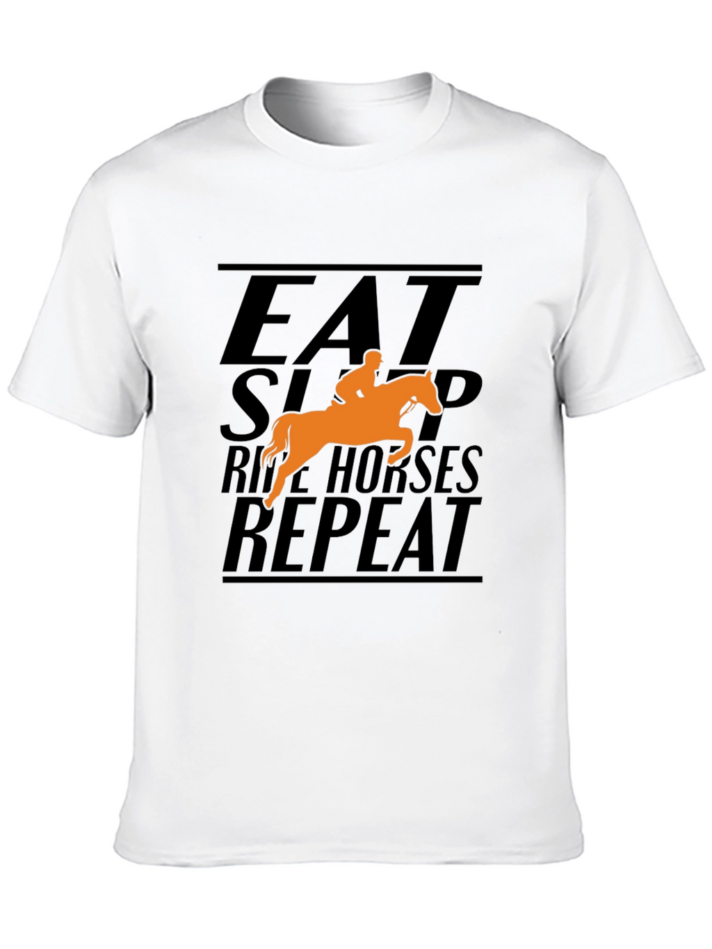 Eat Sleep Ride Horses Repeat Graphic T-Shirt