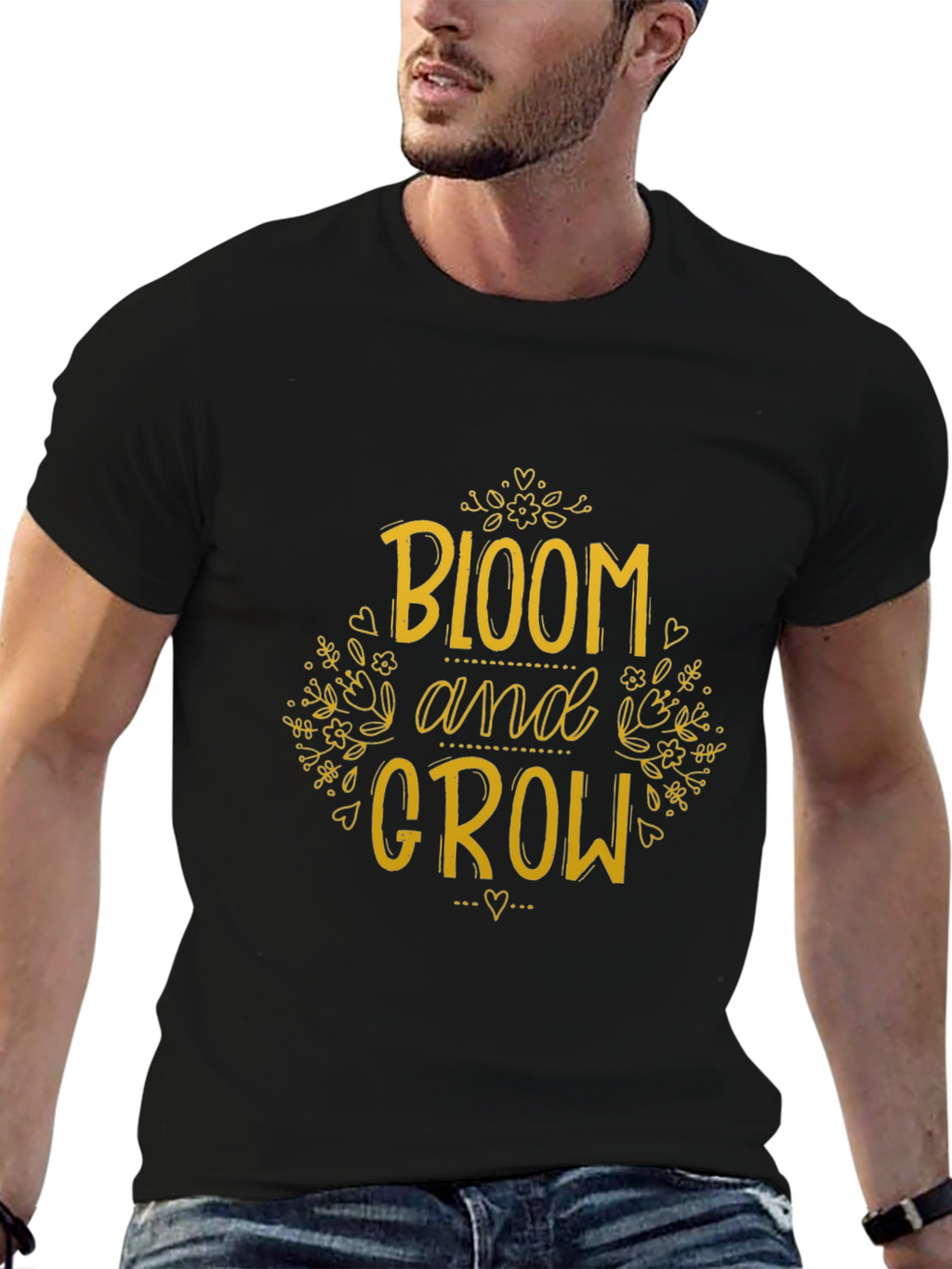 Bloom and Grow Graphic Tee - Black