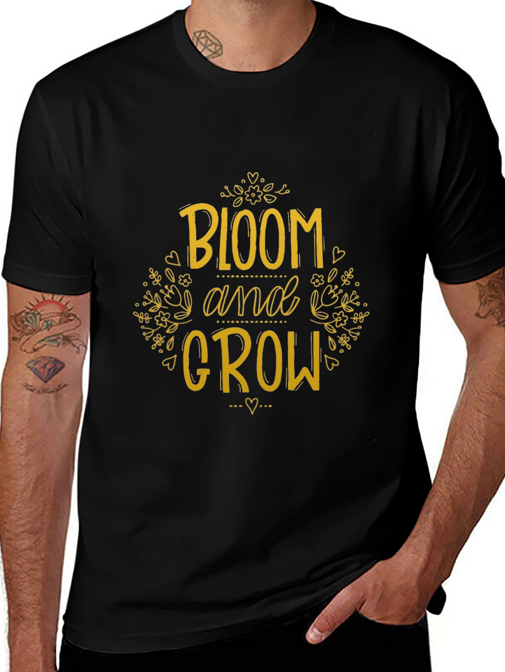 Bloom and Grow Graphic Tee - Black