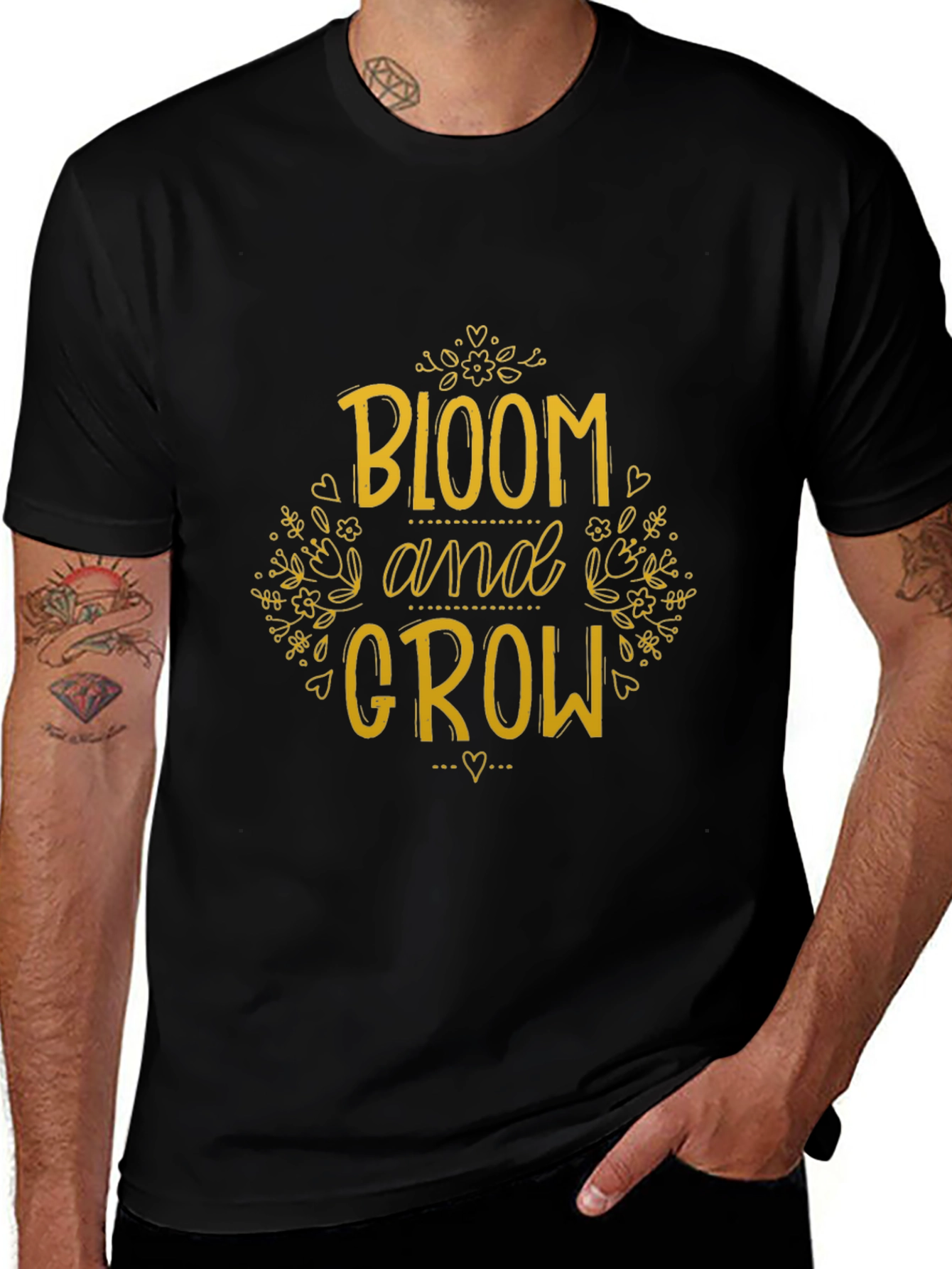 Bloom and Grow Graphic Tee - Black