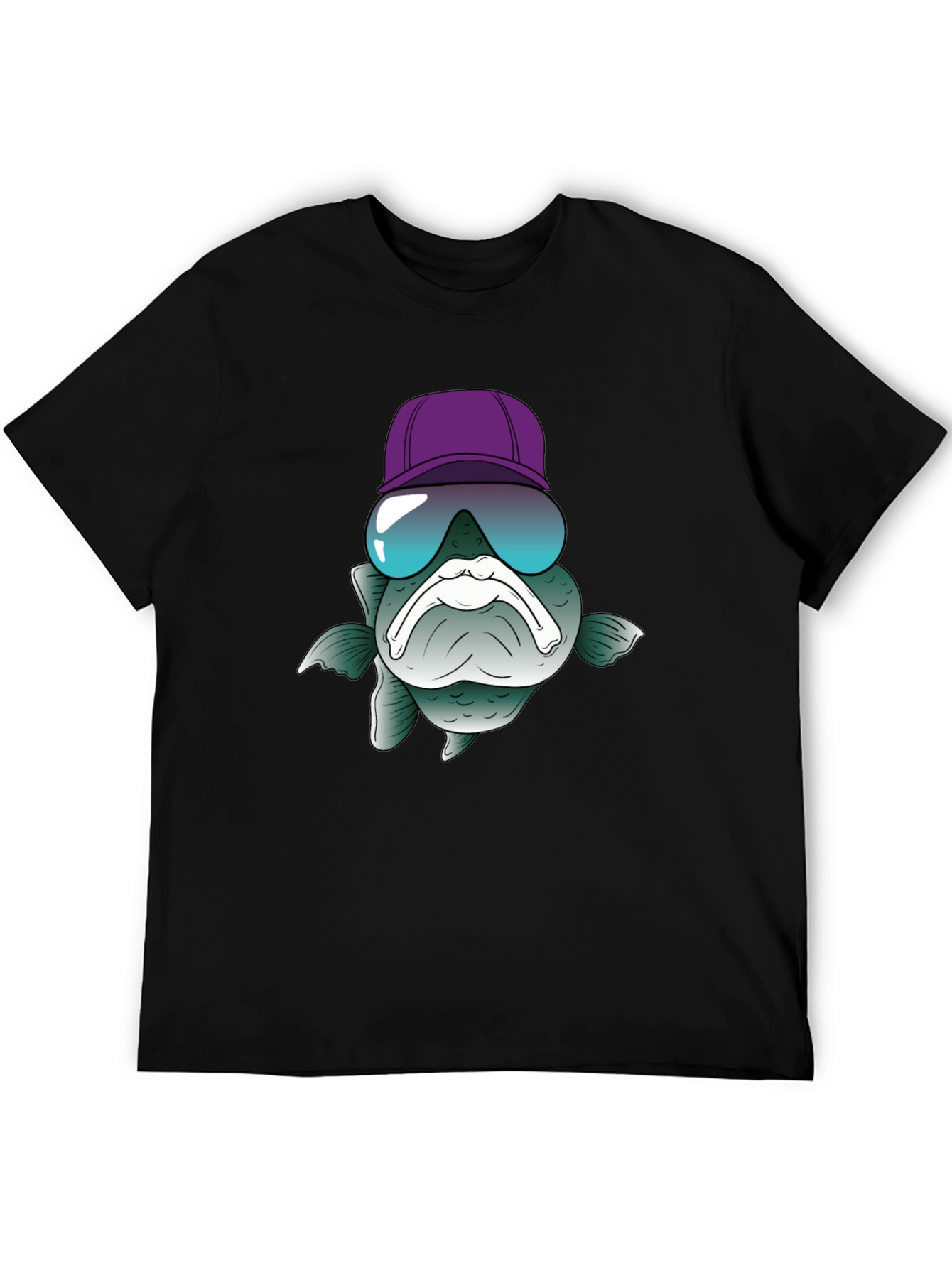 Funny Fish T-Shirt with Hat and Sunglasses