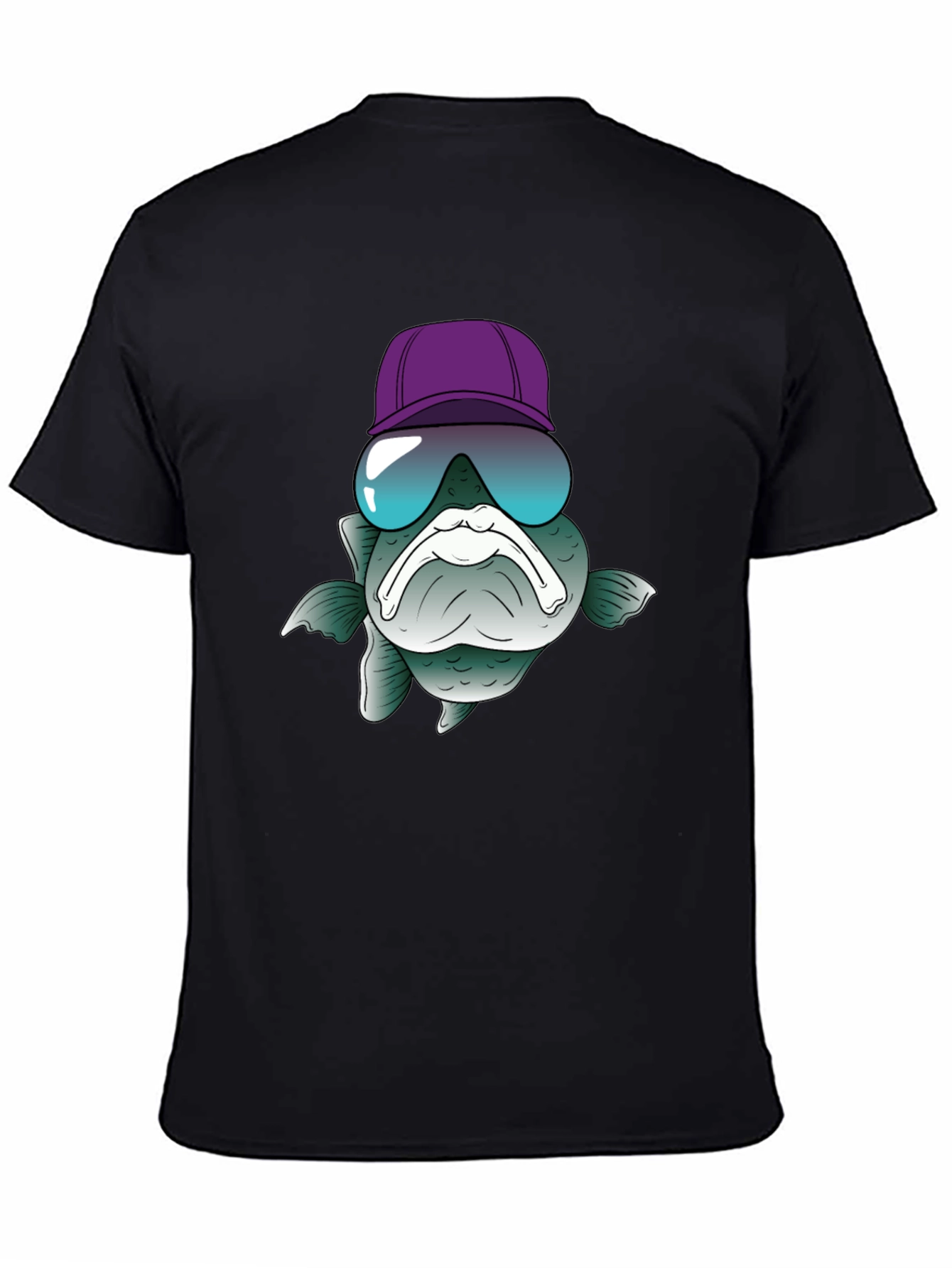 Funny Fish T-Shirt with Hat and Sunglasses