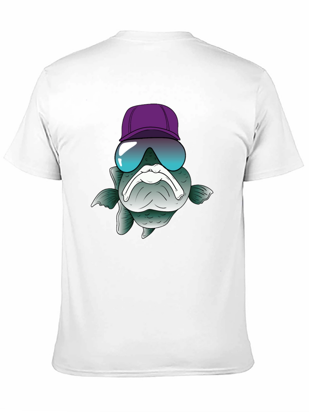Funny Fish T-Shirt with Hat and Sunglasses