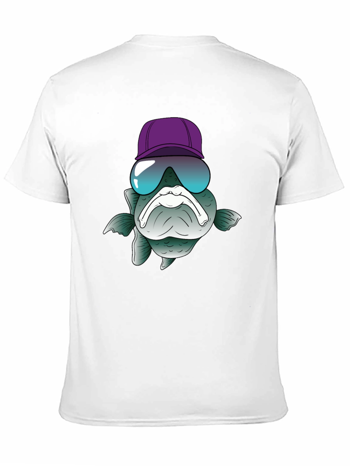 Funny Fish T-Shirt with Hat and Sunglasses