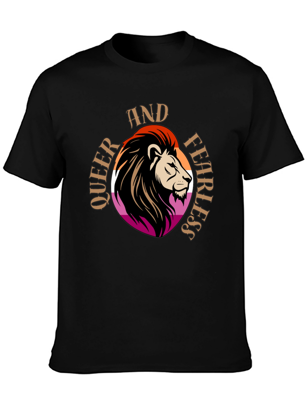 Queer and Fearless Lion Graphic T-Shirt