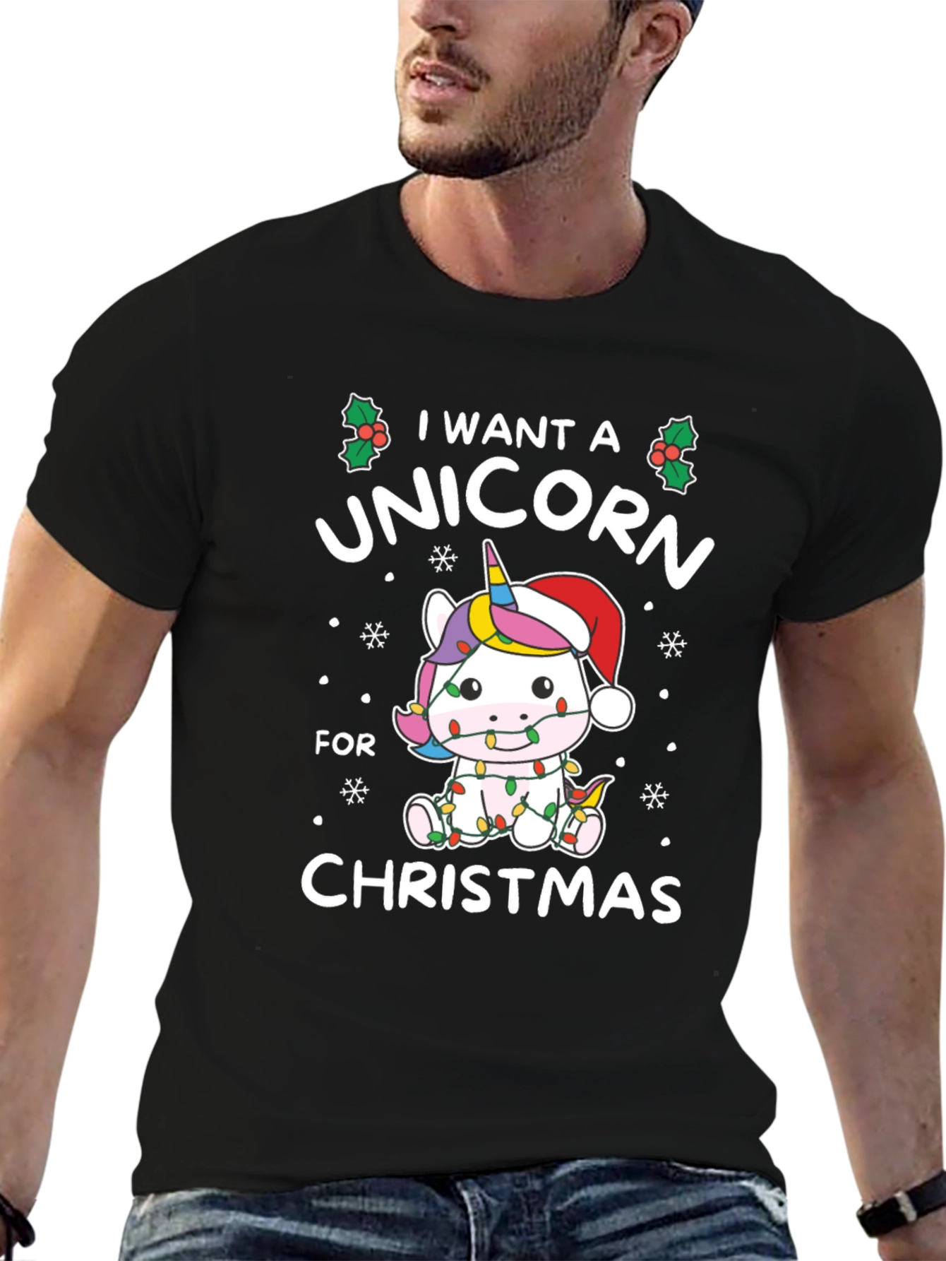 Unicorn Christmas T-Shirt: I Want a Unicorn!