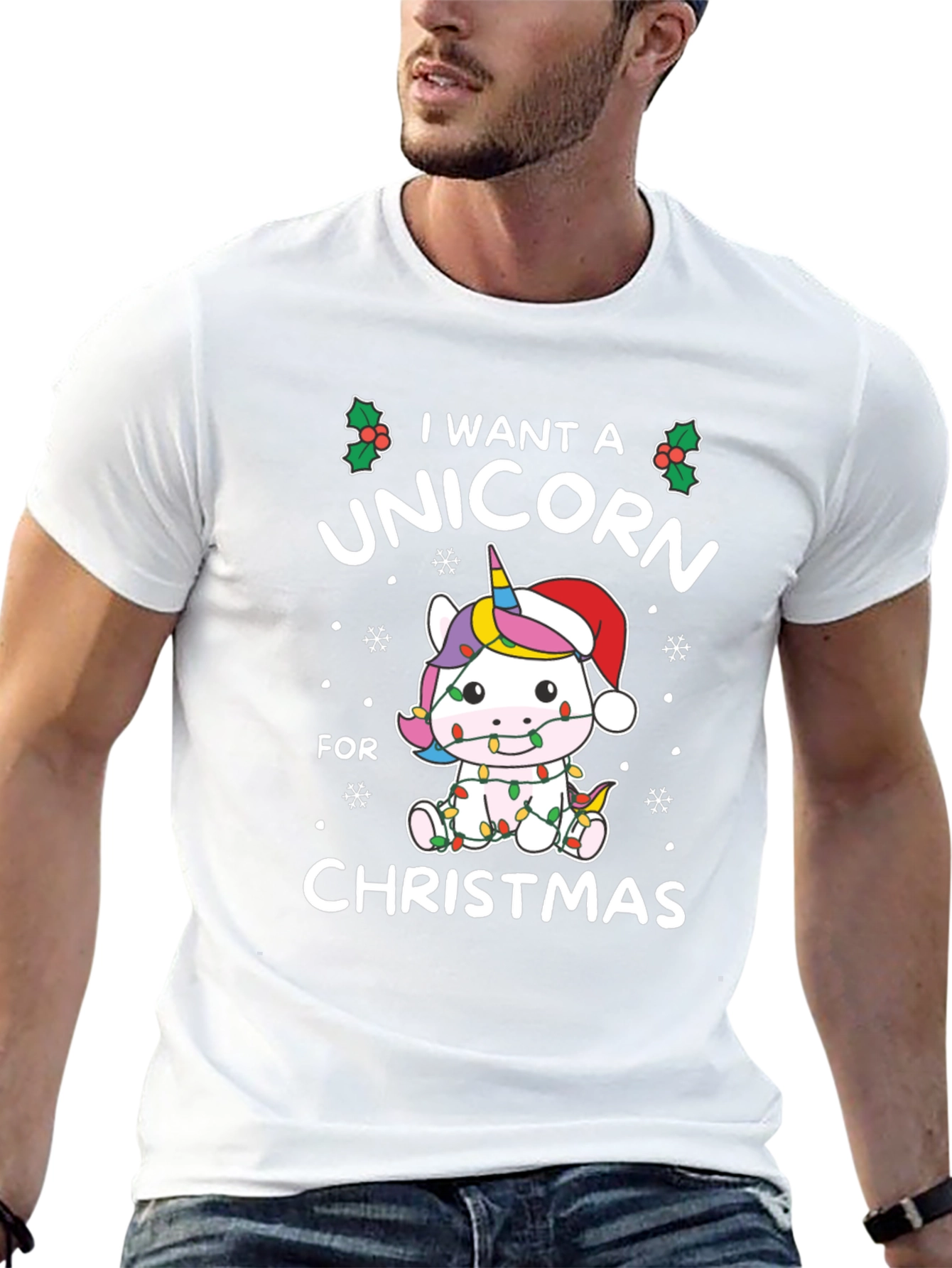 Unicorn Christmas T-Shirt: I Want a Unicorn!