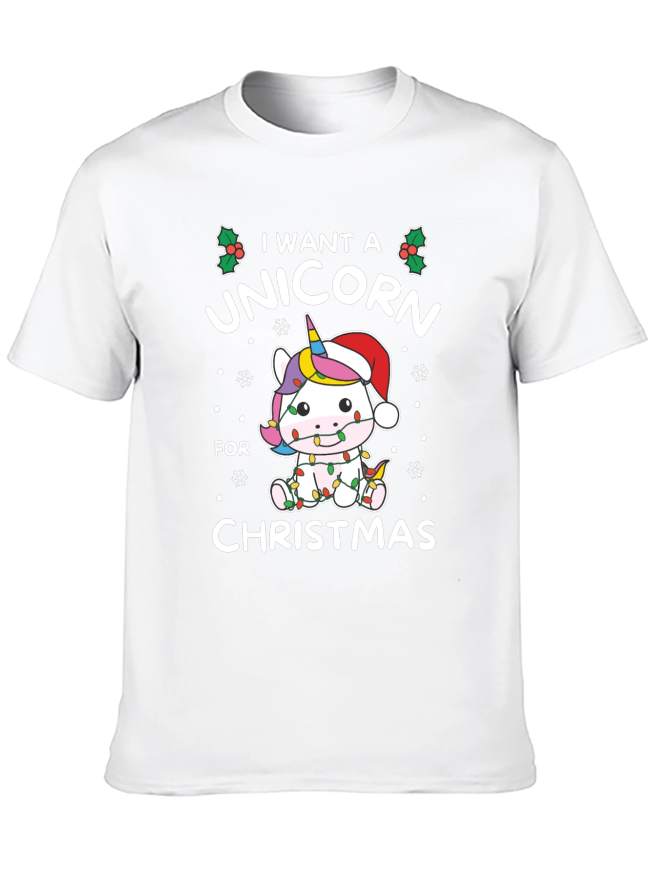 Unicorn Christmas T-Shirt: I Want a Unicorn!