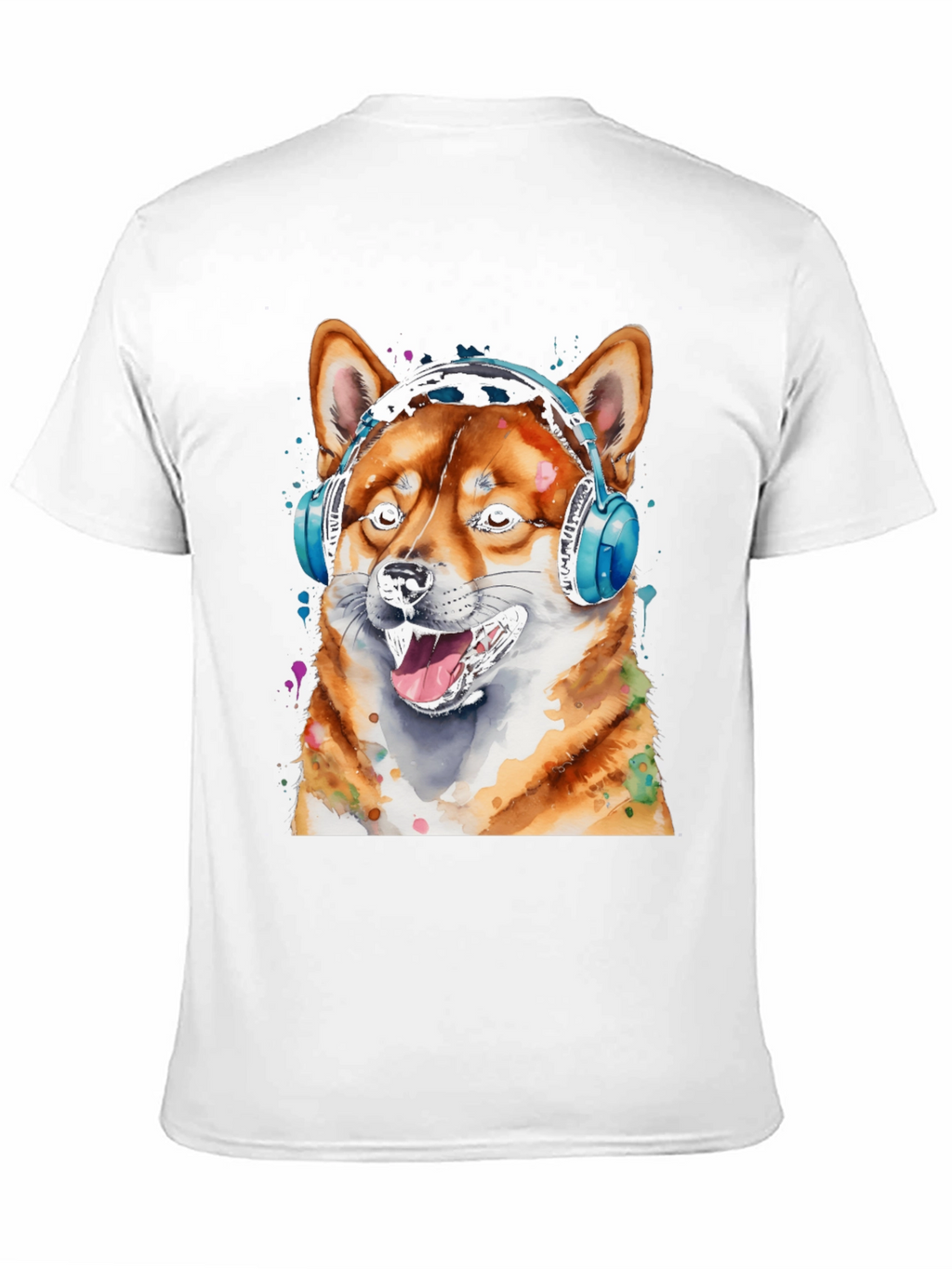 Cool Shiba Inu Headphones T-Shirt