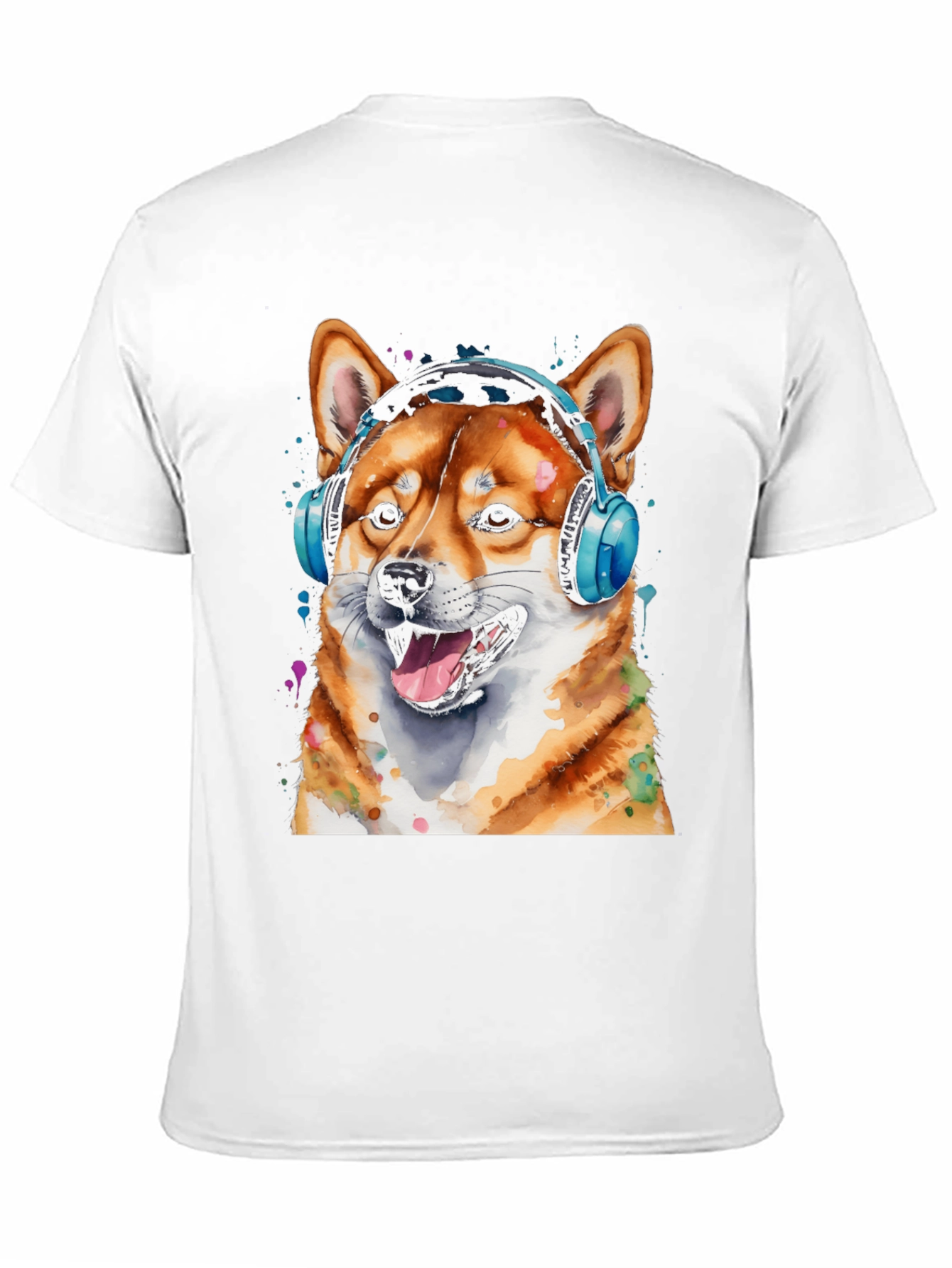 Cool Shiba Inu Headphones T-Shirt