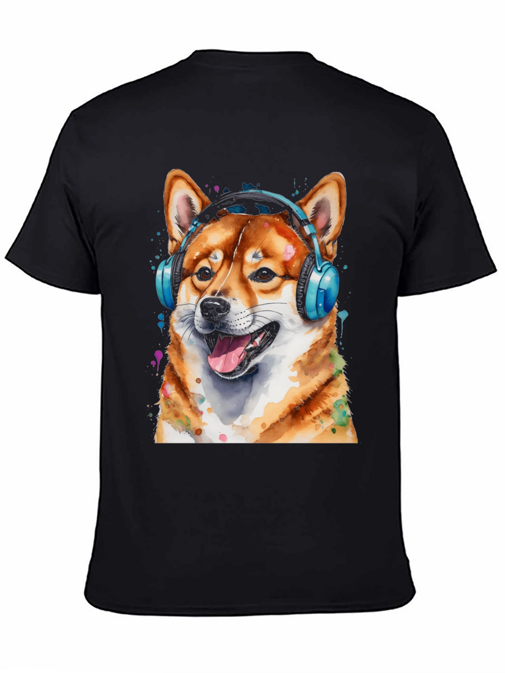 Cool Shiba Inu Headphones T-Shirt