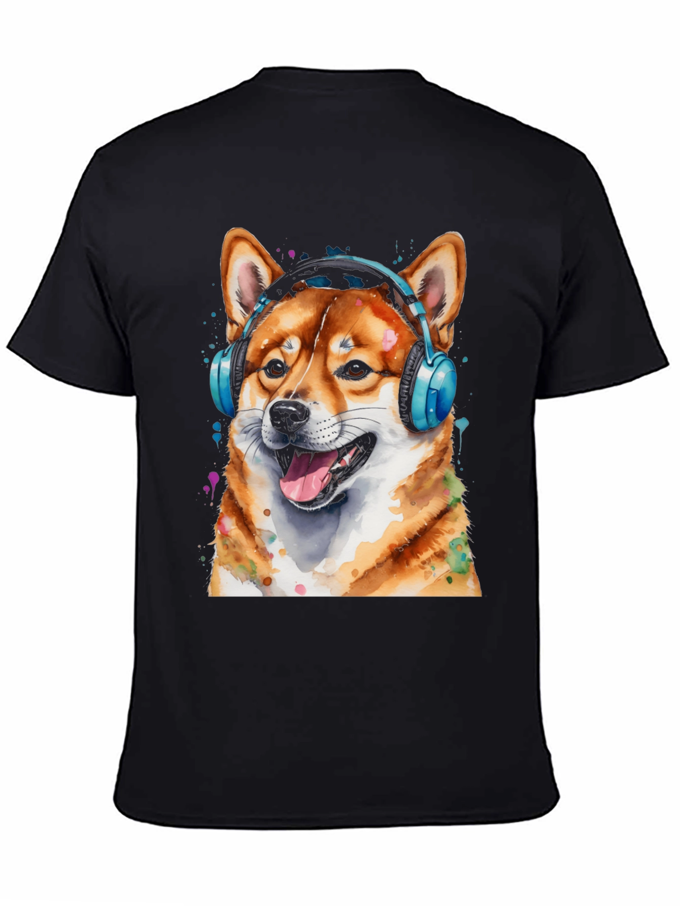 Cool Shiba Inu Headphones T-Shirt