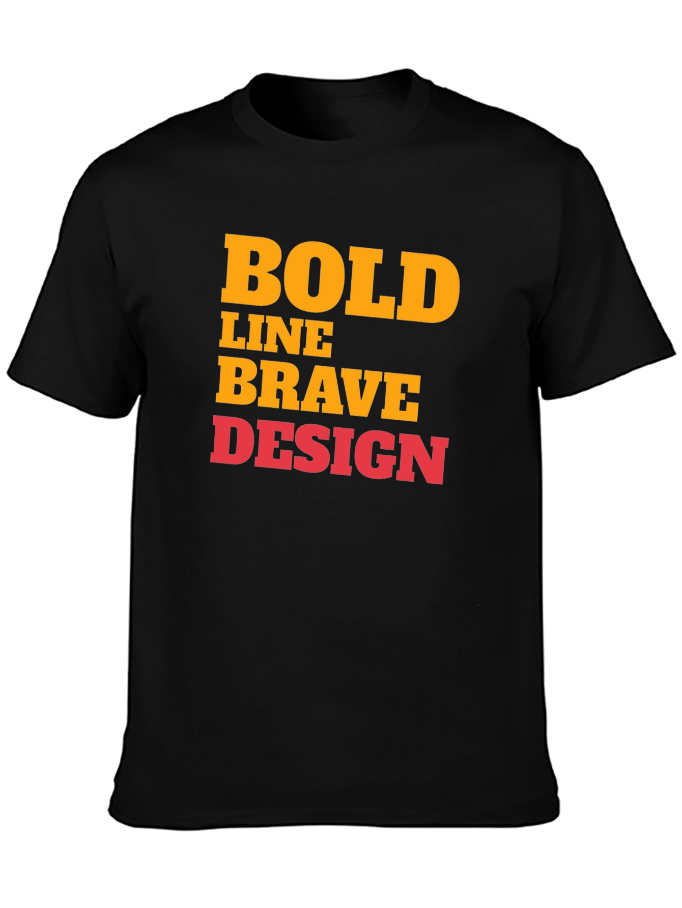 Bold Graphic Print T-Shirt - Brave Design