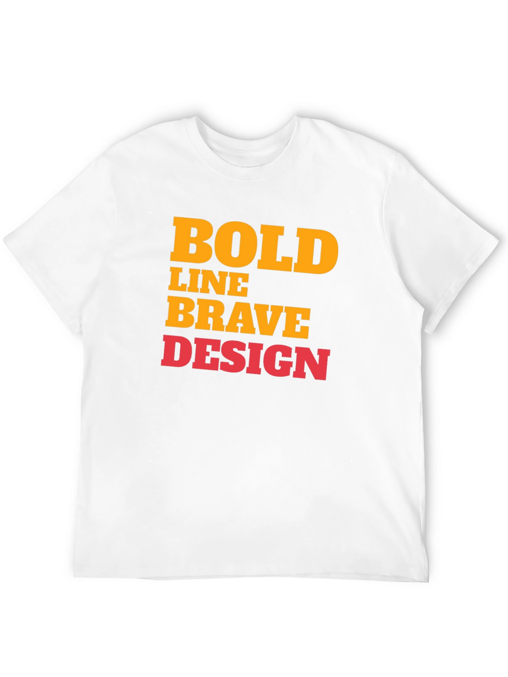 Bold Graphic Print T-Shirt - Brave Design