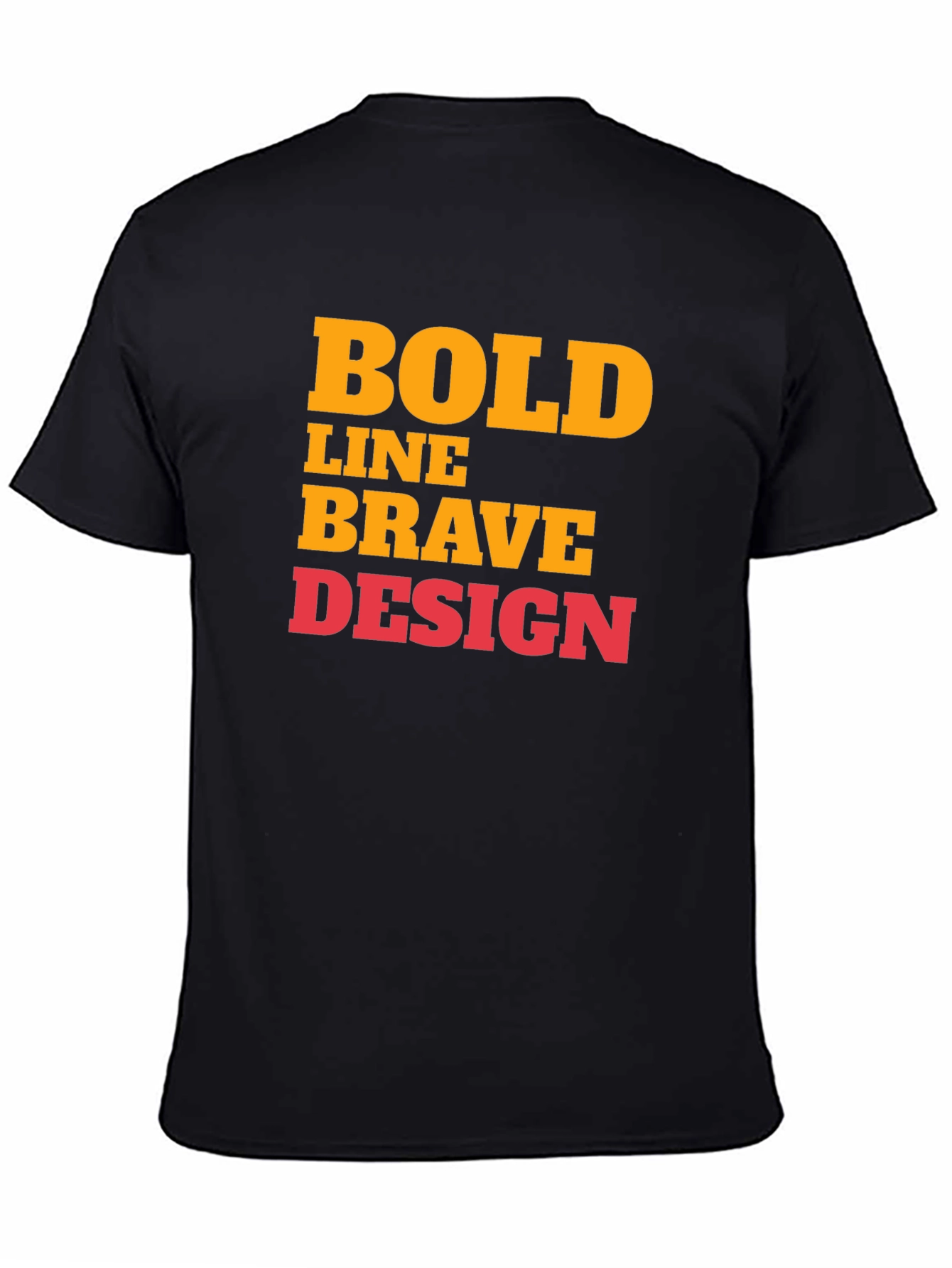 Bold Graphic Print T-Shirt - Brave Design