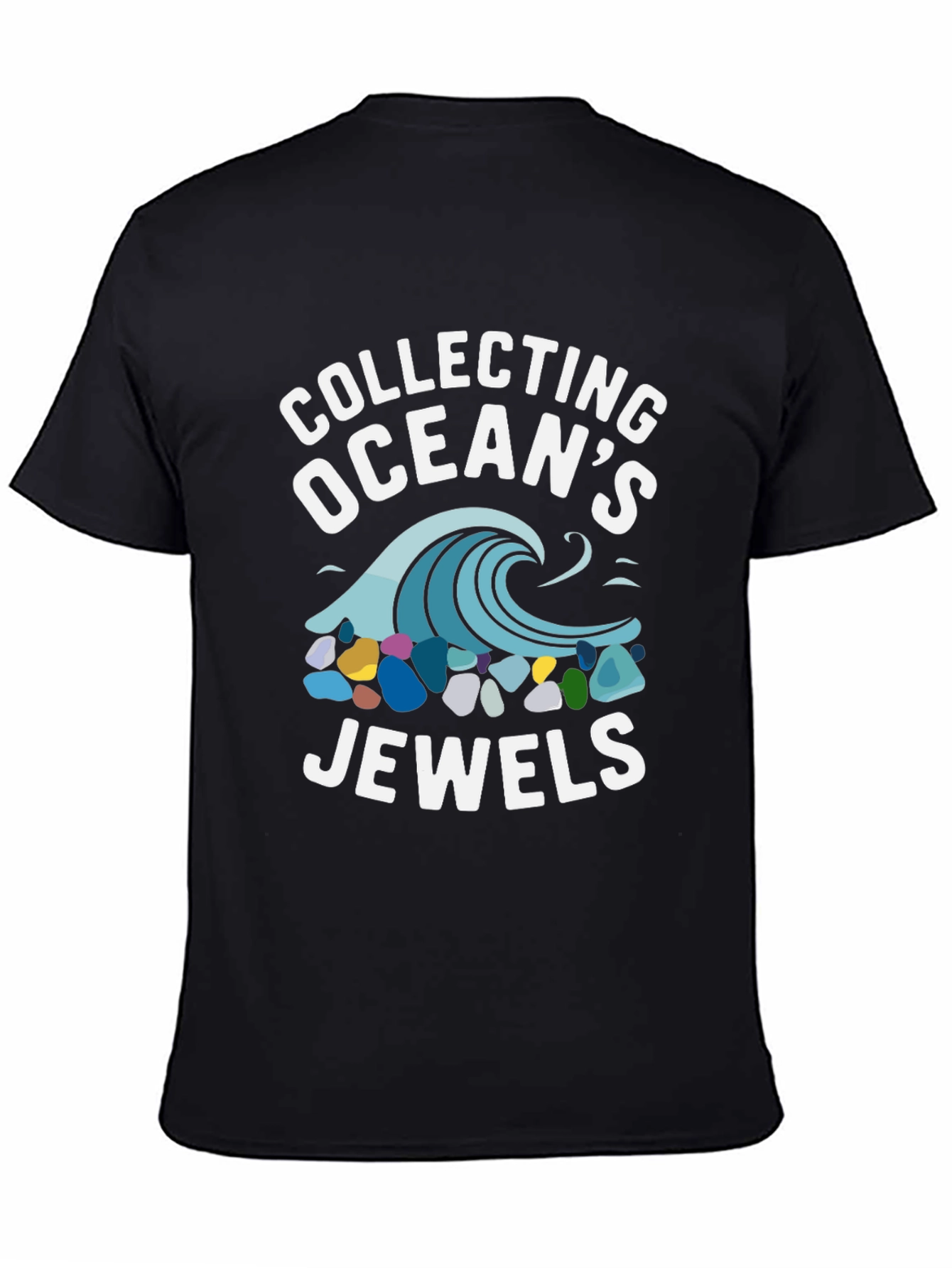 Collecting Oceans Jewels Black Graphic Tee