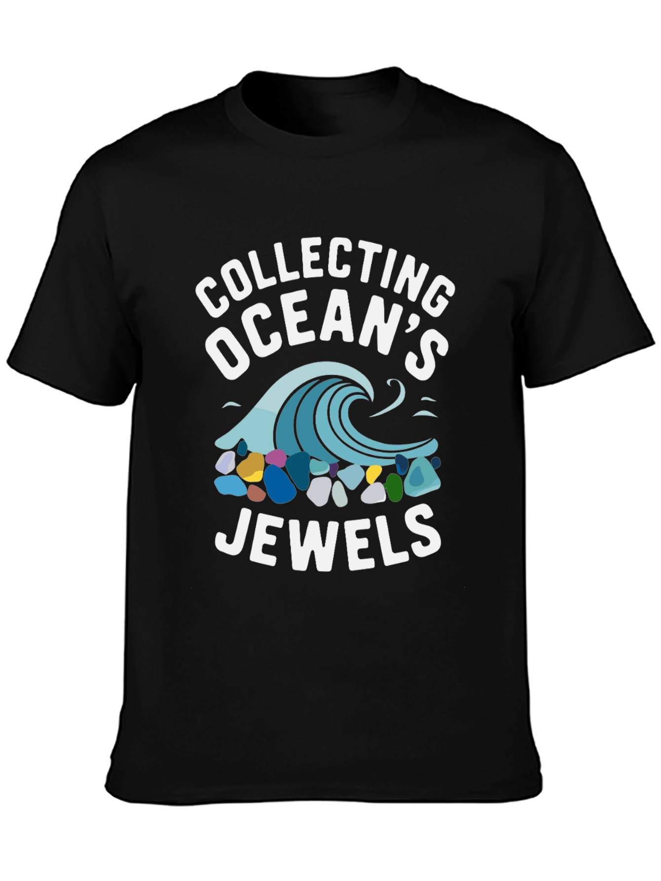 Collecting Oceans Jewels Black Graphic Tee