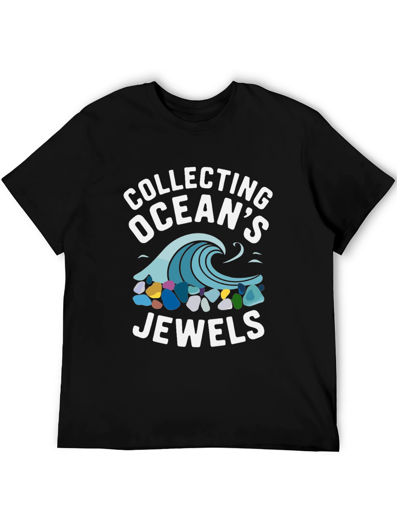 Collecting Oceans Jewels Black Graphic Tee