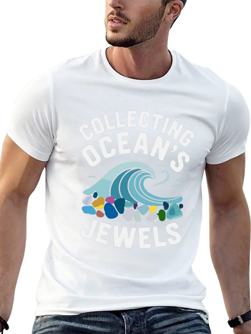 Collecting Oceans Jewels Black Graphic Tee