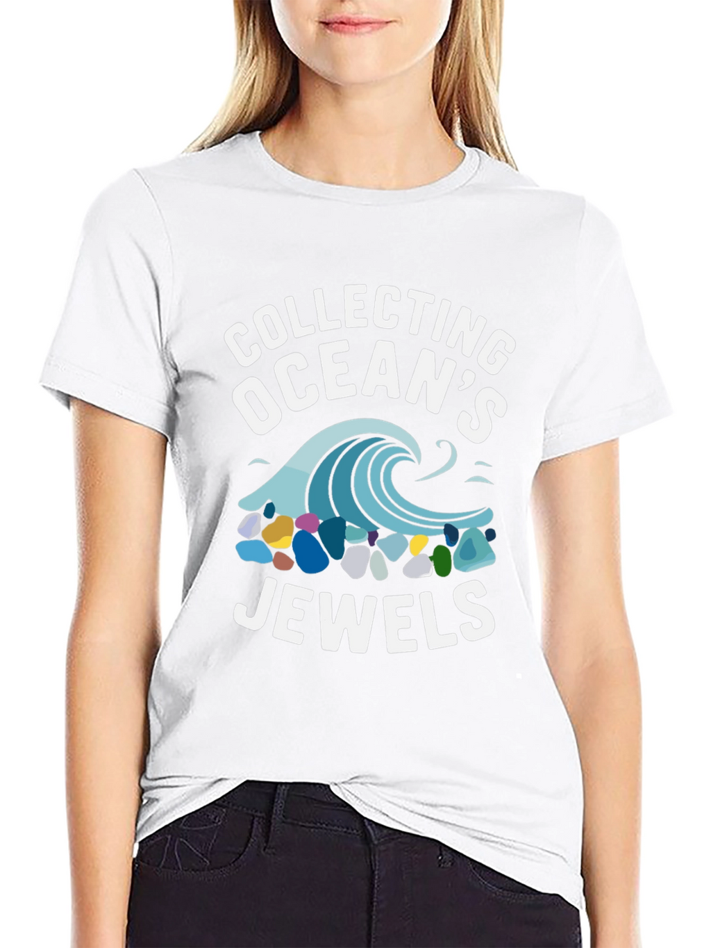 Collecting Oceans Jewels Black Graphic Tee