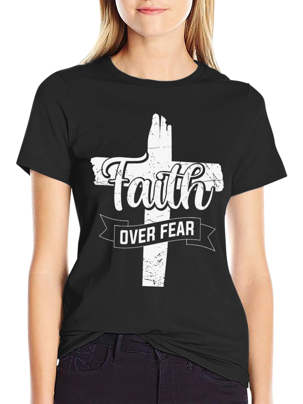 Faith Over Fear Christian Graphic Tee