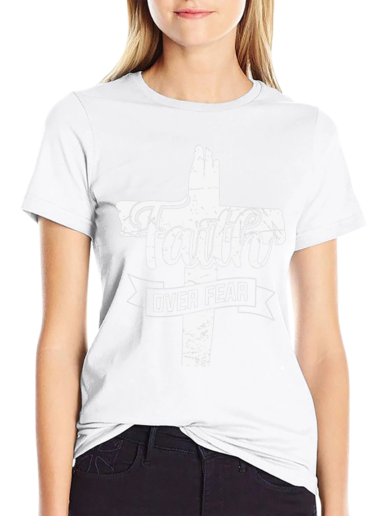 Faith Over Fear Christian Graphic Tee