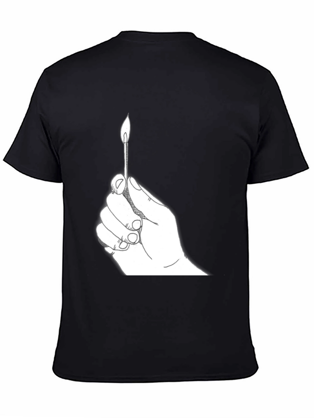 Burning Match Graphic Tee - Classic Black T-Shirt