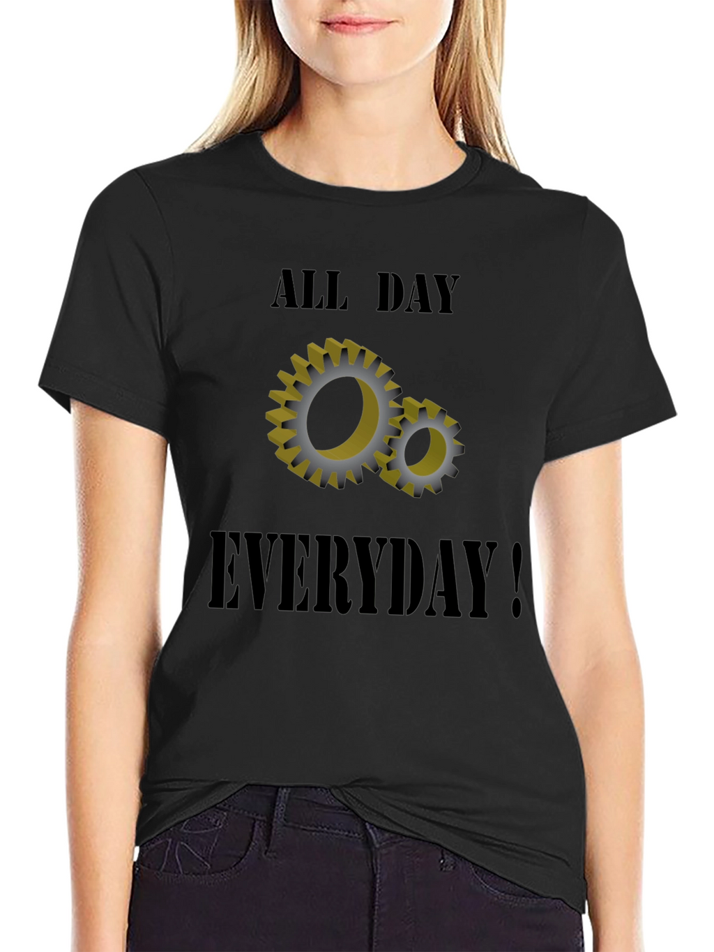 All Day Everyday Gears Graphic T-Shirt