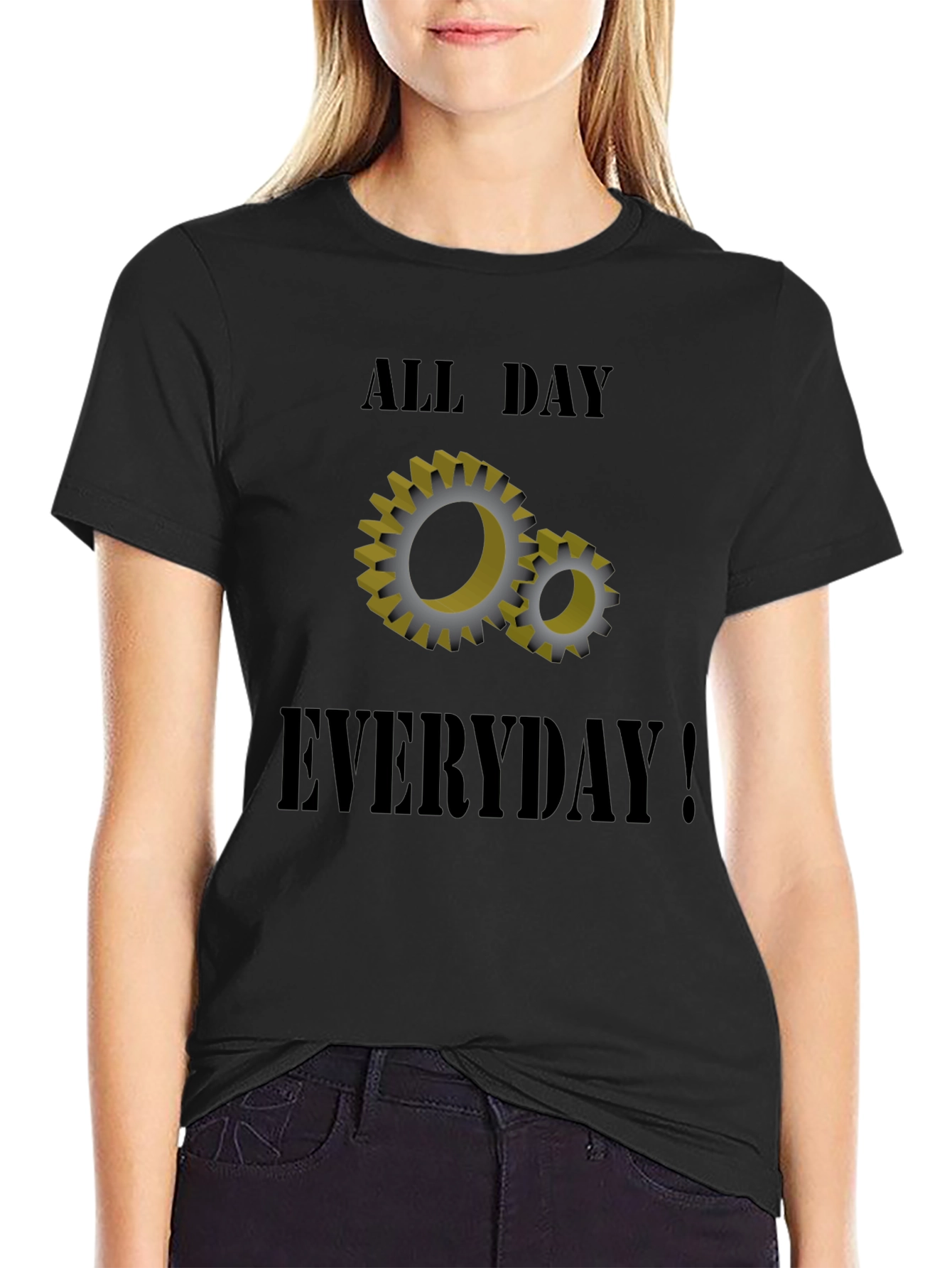 All Day Everyday Gears Graphic T-Shirt
