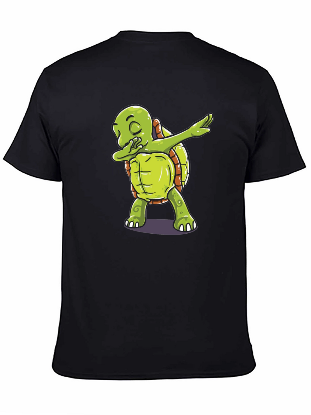 Dabbing Turtle Graphic Tee - Trendy Black T-Shirt