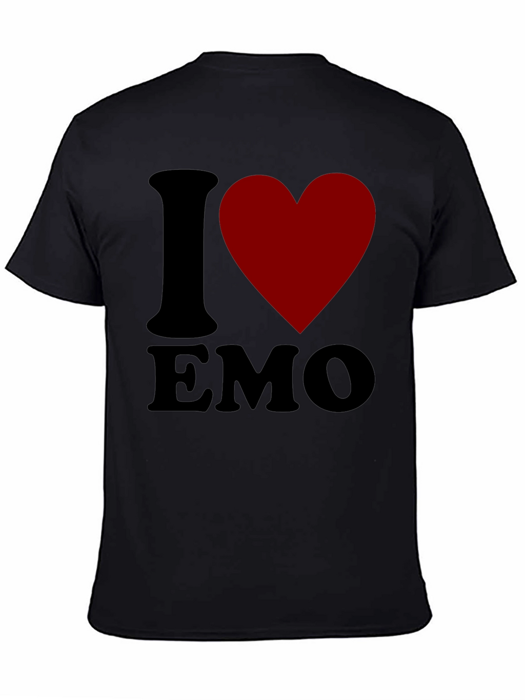 I Heart Emo T-Shirt - Black Cotton Blend