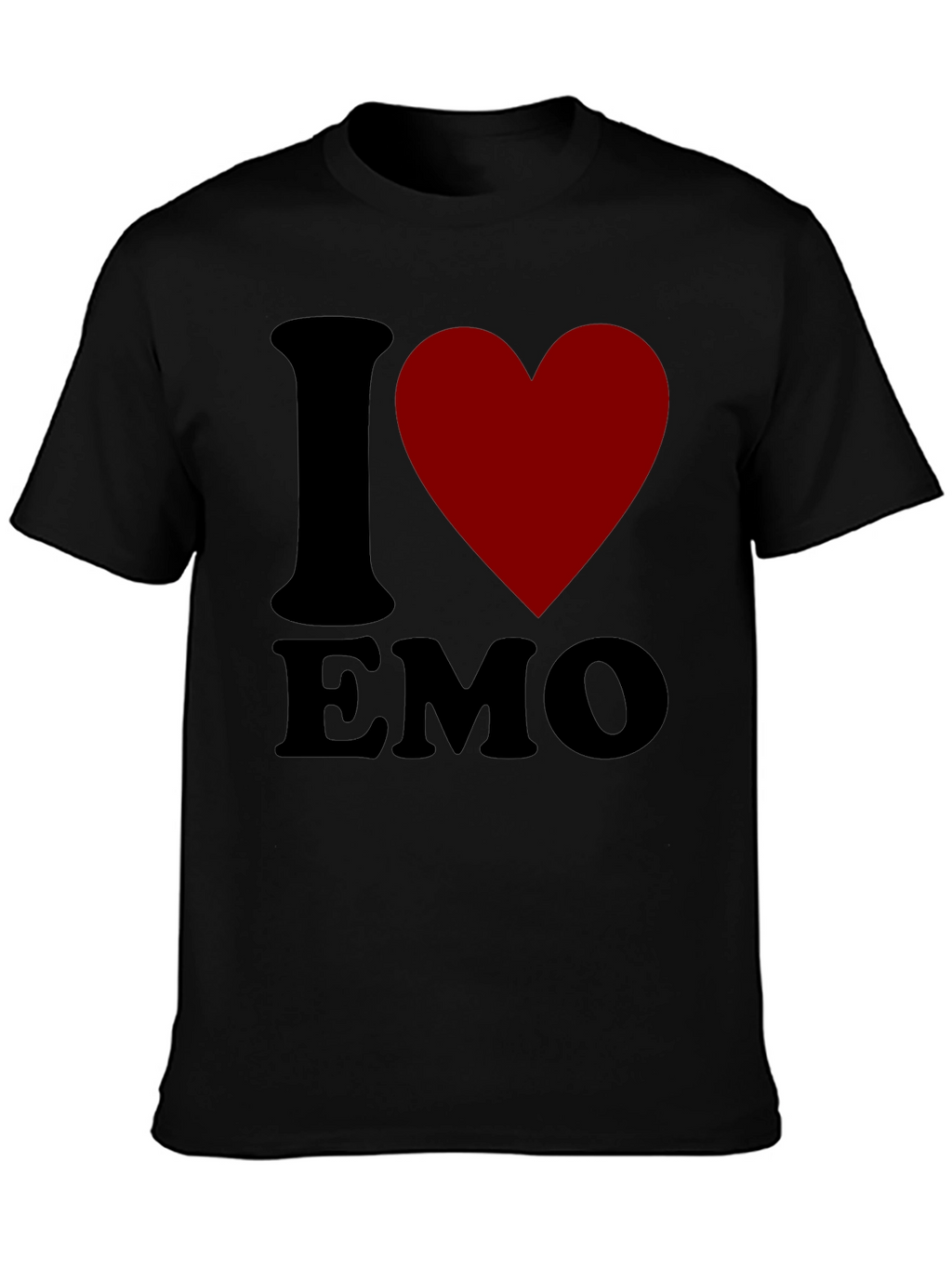 I Heart Emo T-Shirt - Black Cotton Blend